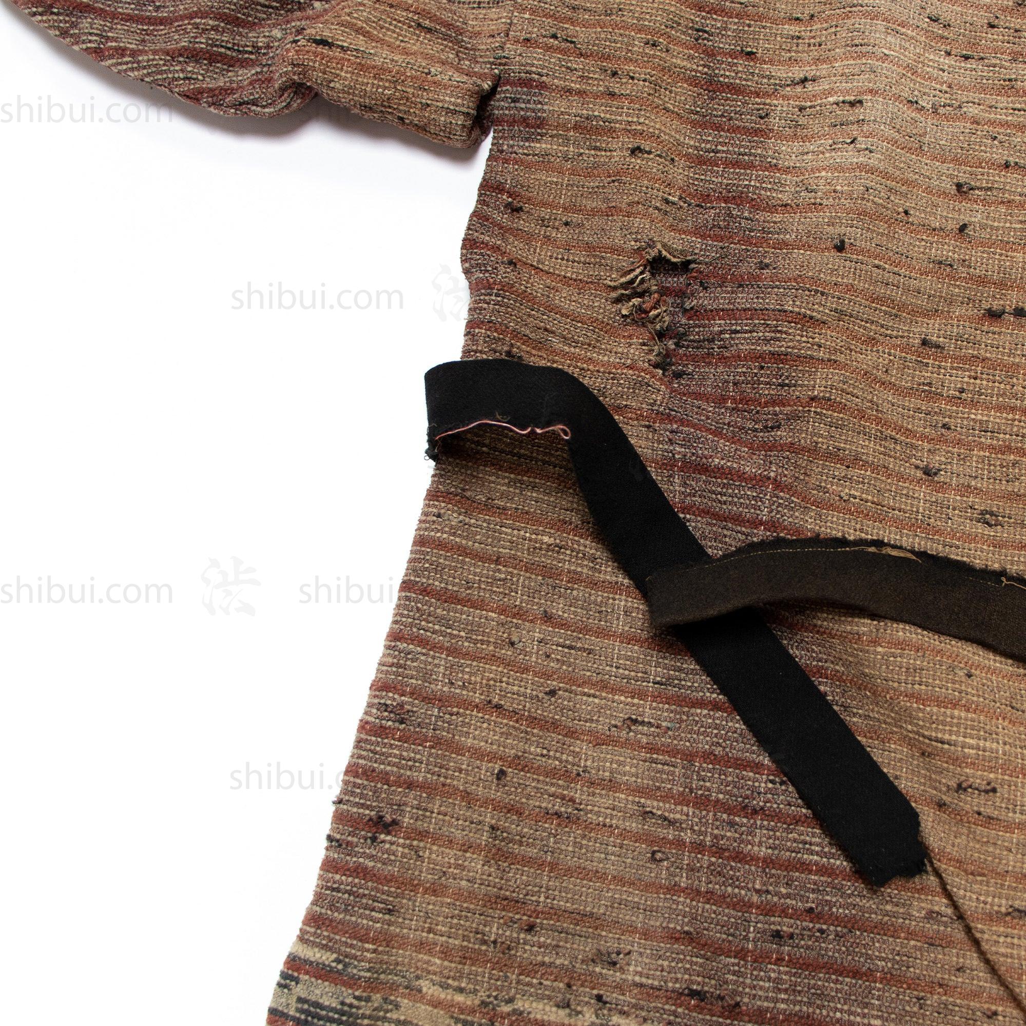 Worn and Sun-faded Vintage Japanese Sakiori Farmer's Jacket - Image 2