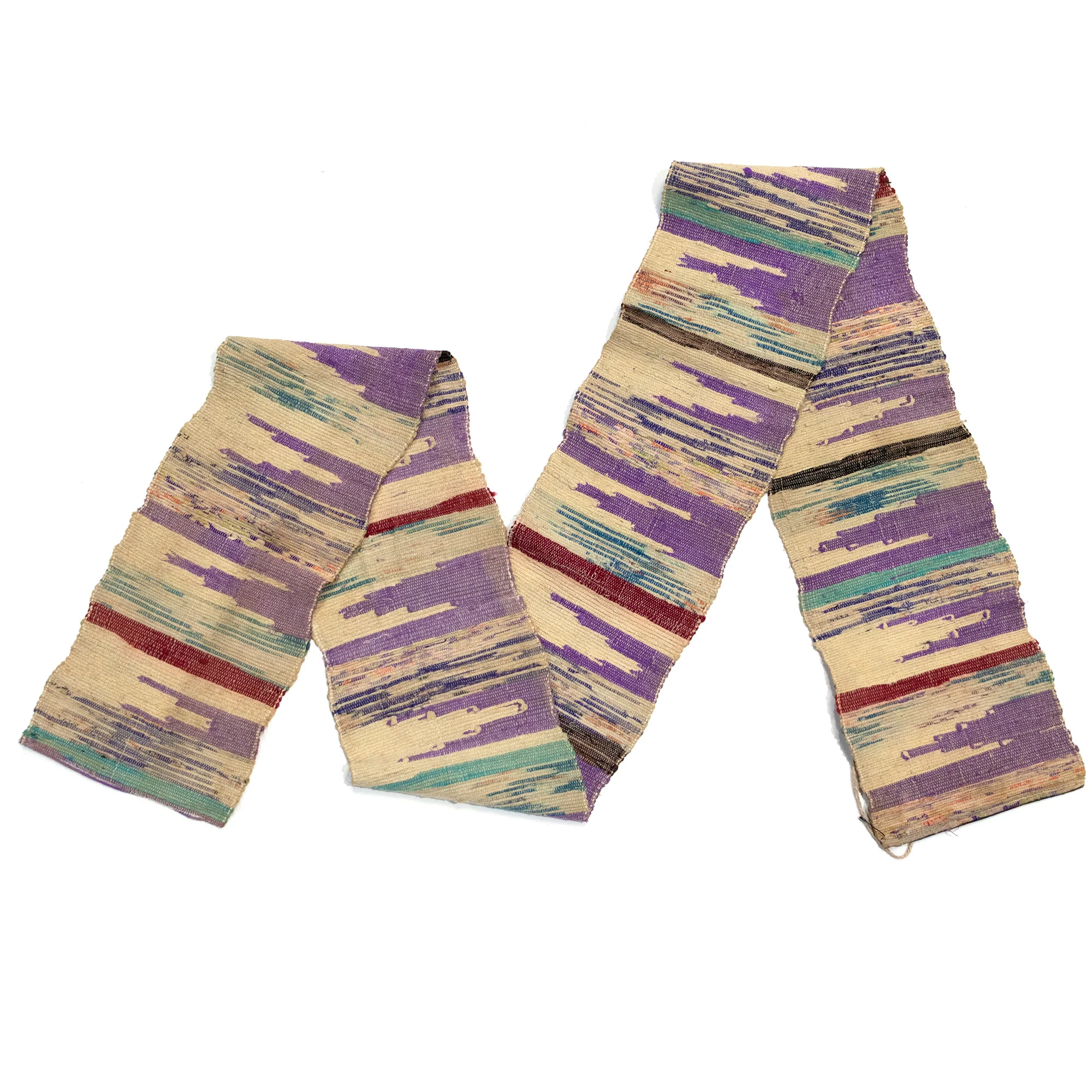 Sakiori Obi | Recycled Silk Upcycled Ragweave Belt - Image 2