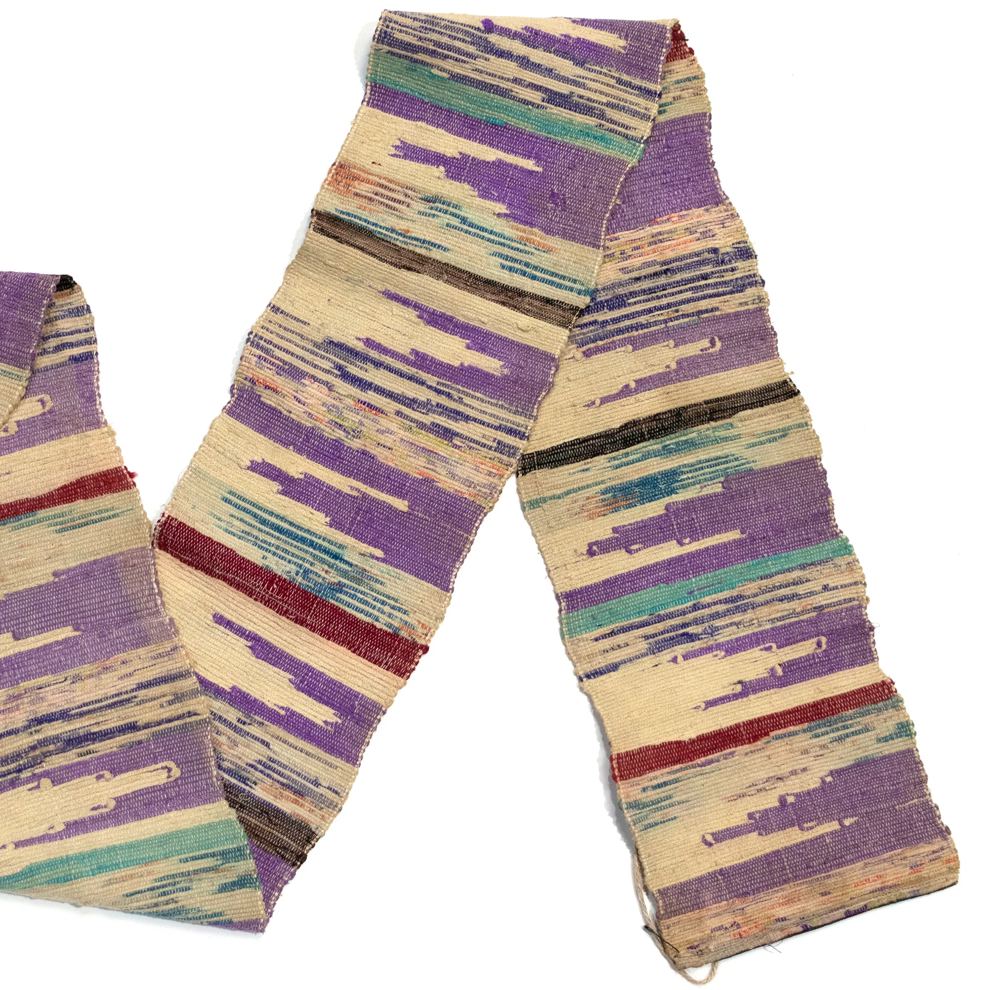 Sakiori Obi | Recycled Silk Upcycled Ragweave Belt - Image 3