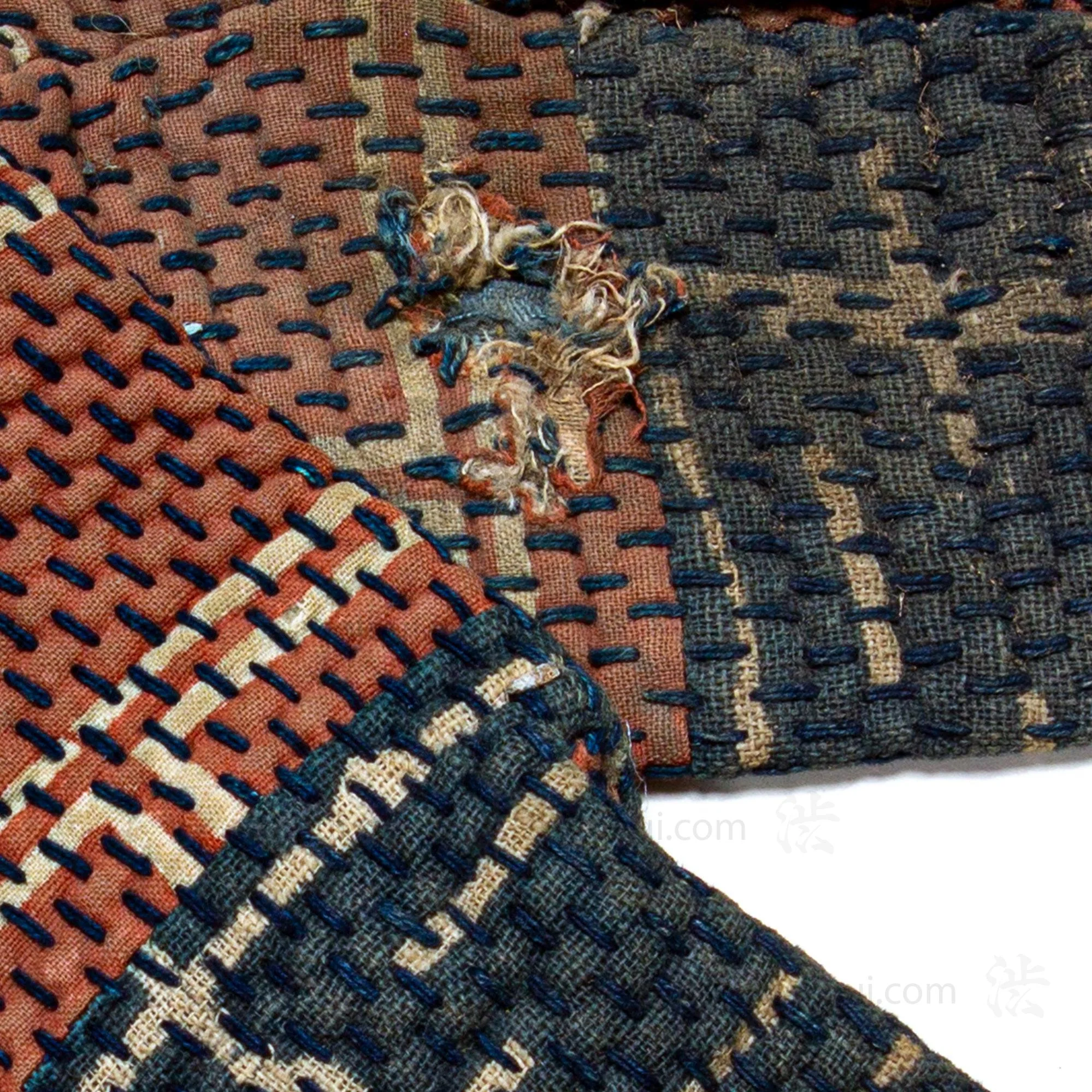 Sashiko Quilted Japanese 19th Century Fireman's Gloves - Image 4