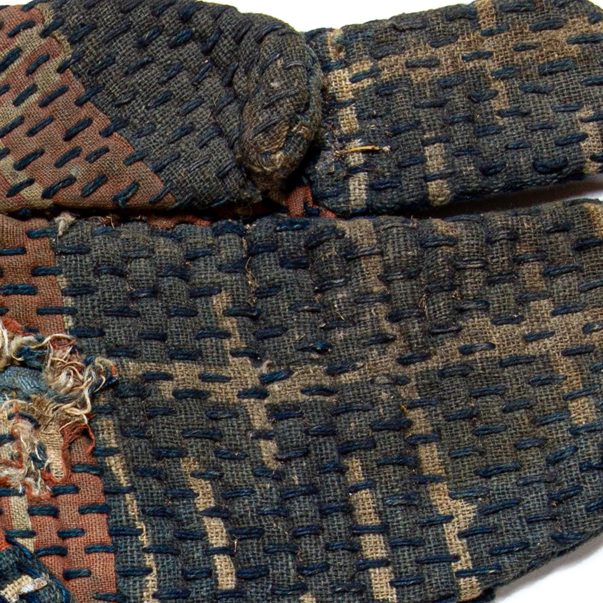 Sashiko Quilted Japanese 19th Century Fireman's Gloves - Image 5