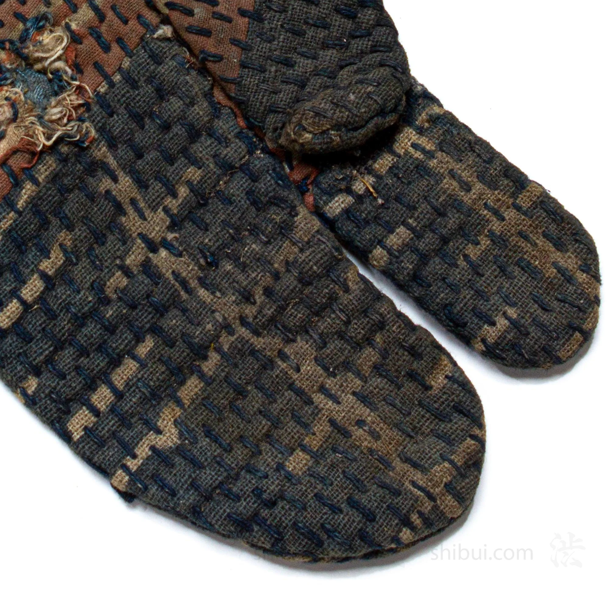 Sashiko Quilted Japanese 19th Century Fireman's Gloves - Image 6