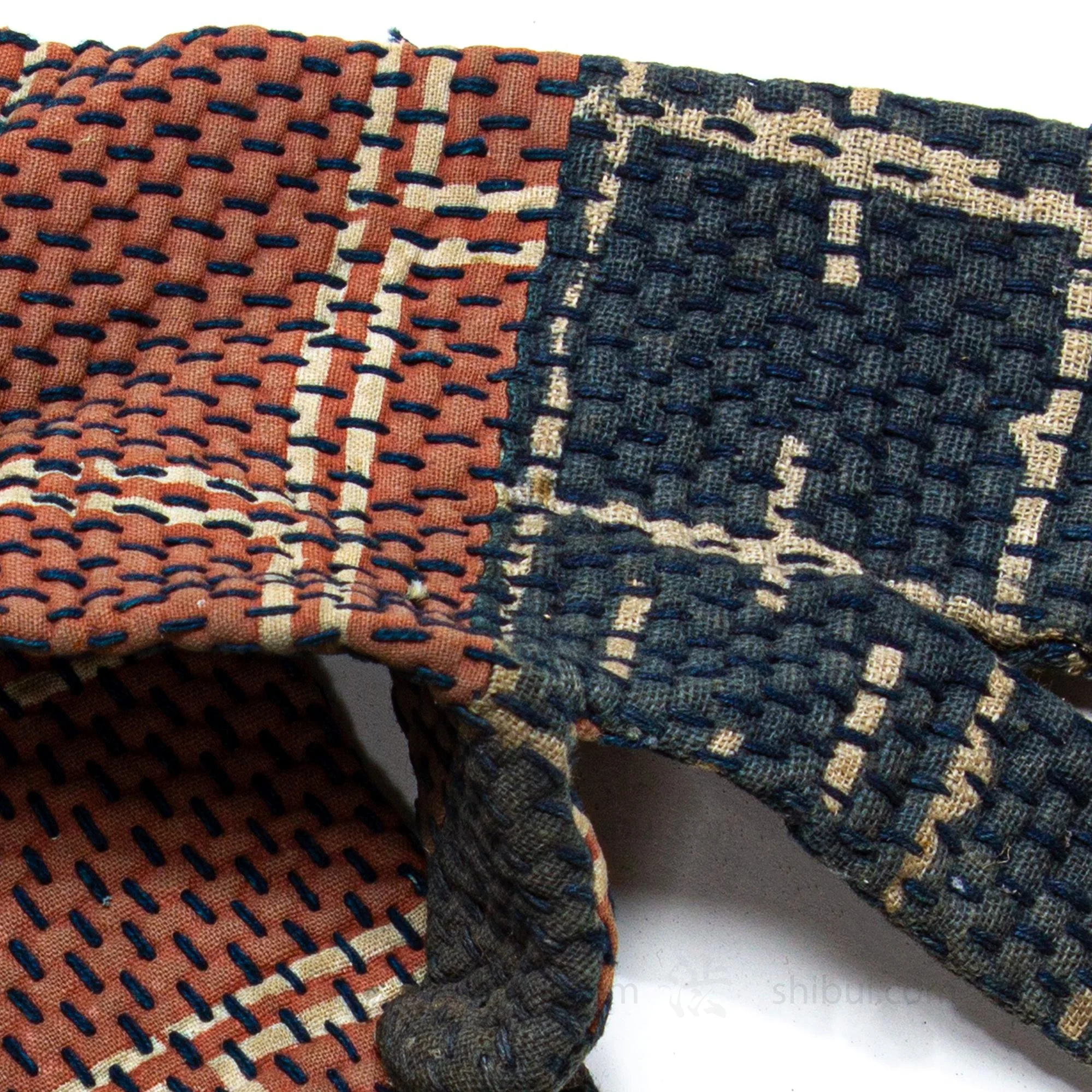 Sashiko Quilted Japanese 19th Century Fireman's Gloves - Image 7