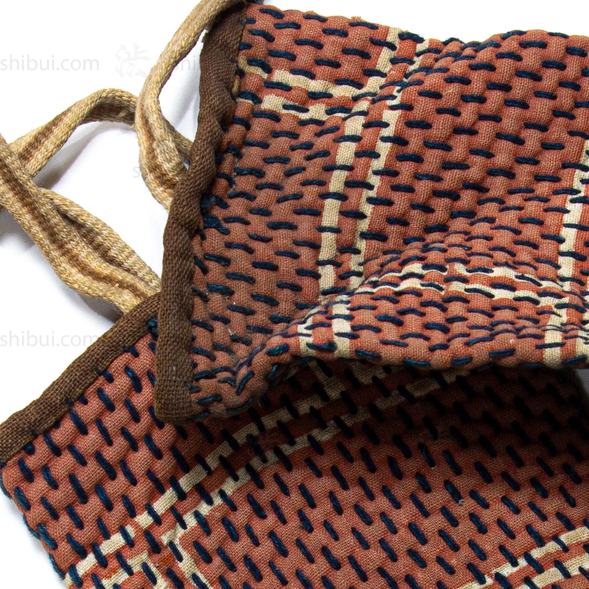 Sashiko Quilted Japanese 19th Century Fireman's Gloves - Image 8
