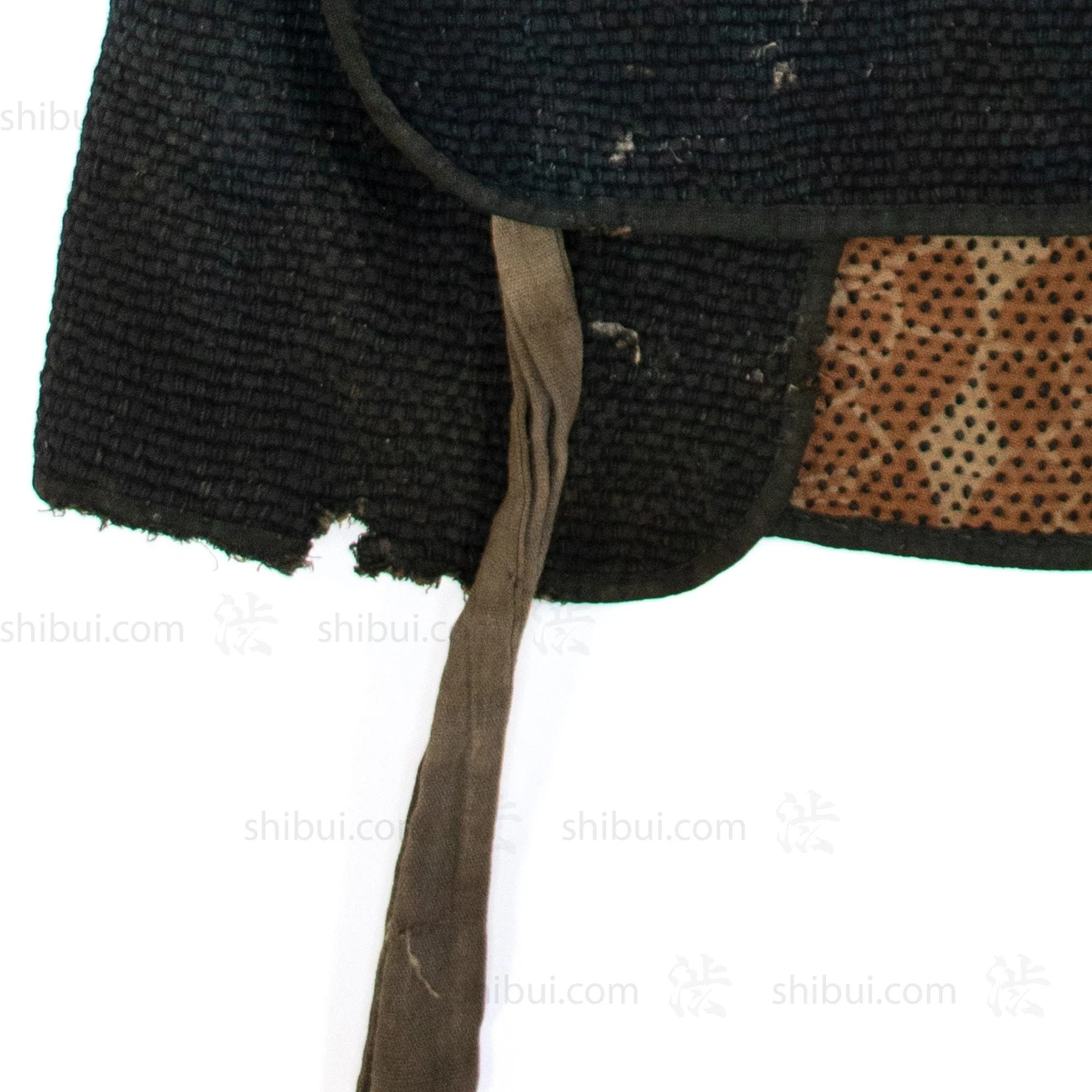 Sashiko Fireman's Hat with Water Wheel Motif - Image 3