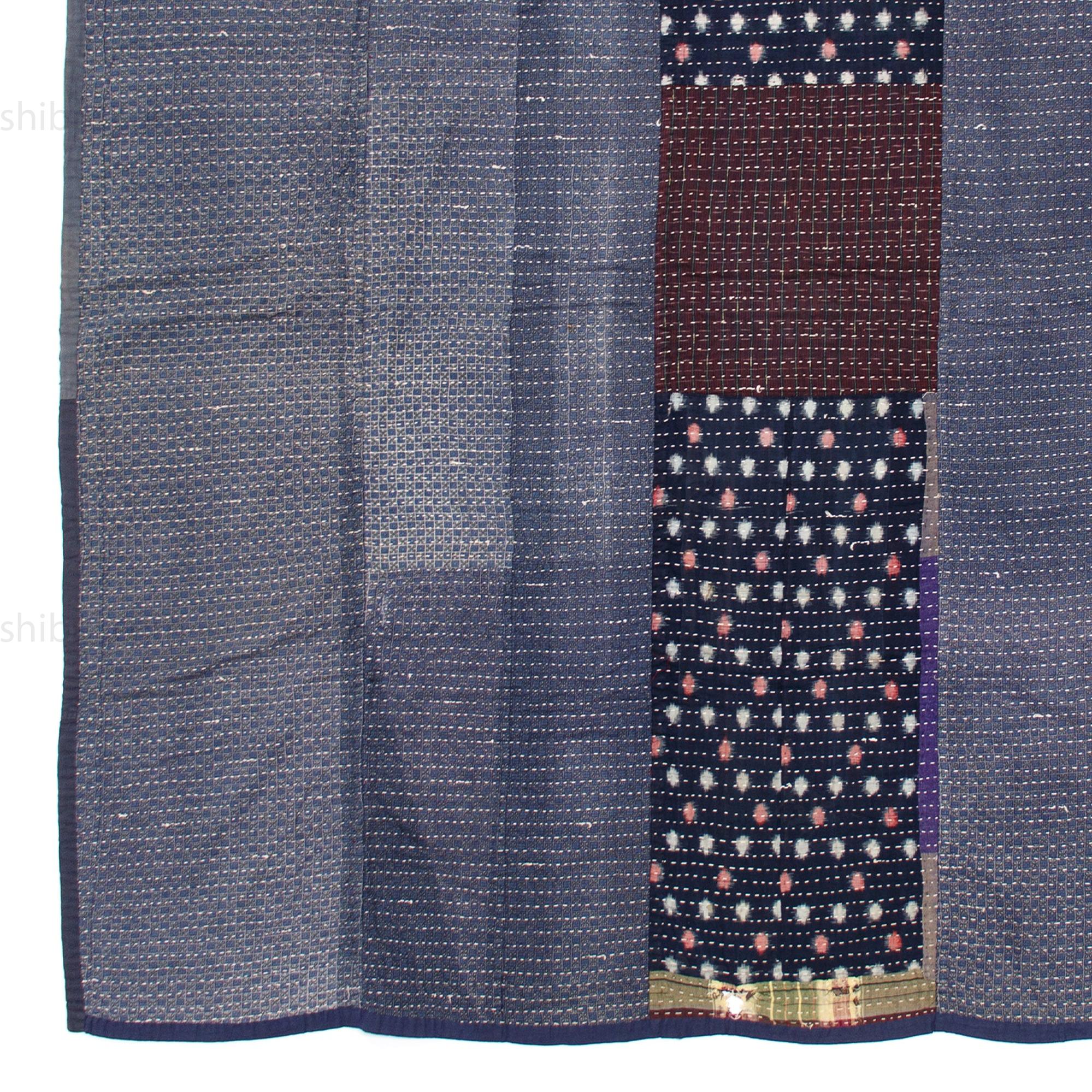Sashiko Japanese Indigo Cotton Blanket - Image 2