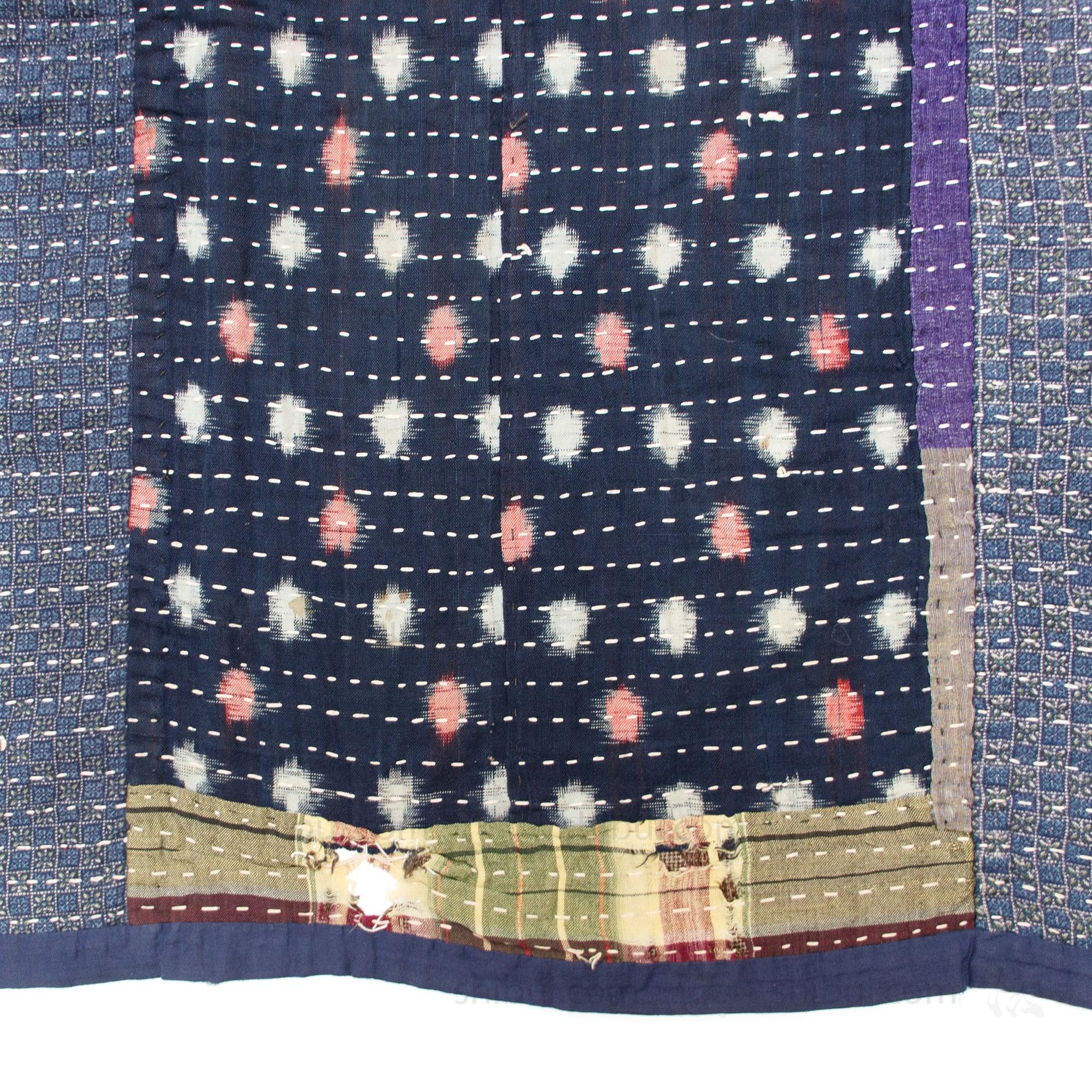 Sashiko Japanese Indigo Cotton Blanket - Image 4