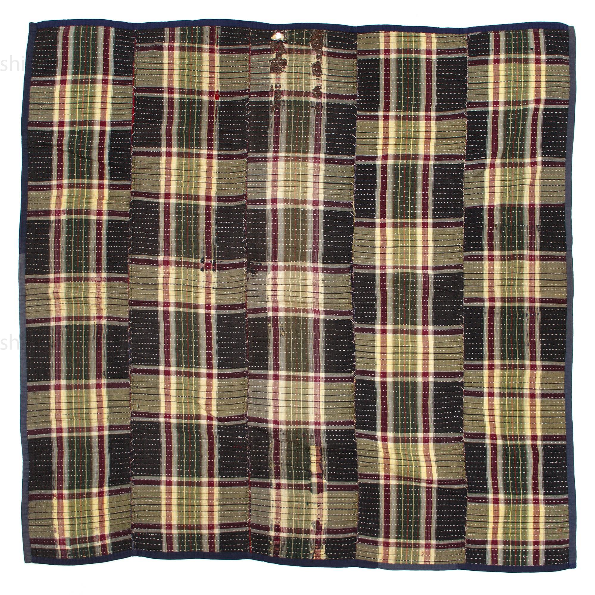 Sashiko Japanese Indigo Cotton Blanket - Image 5