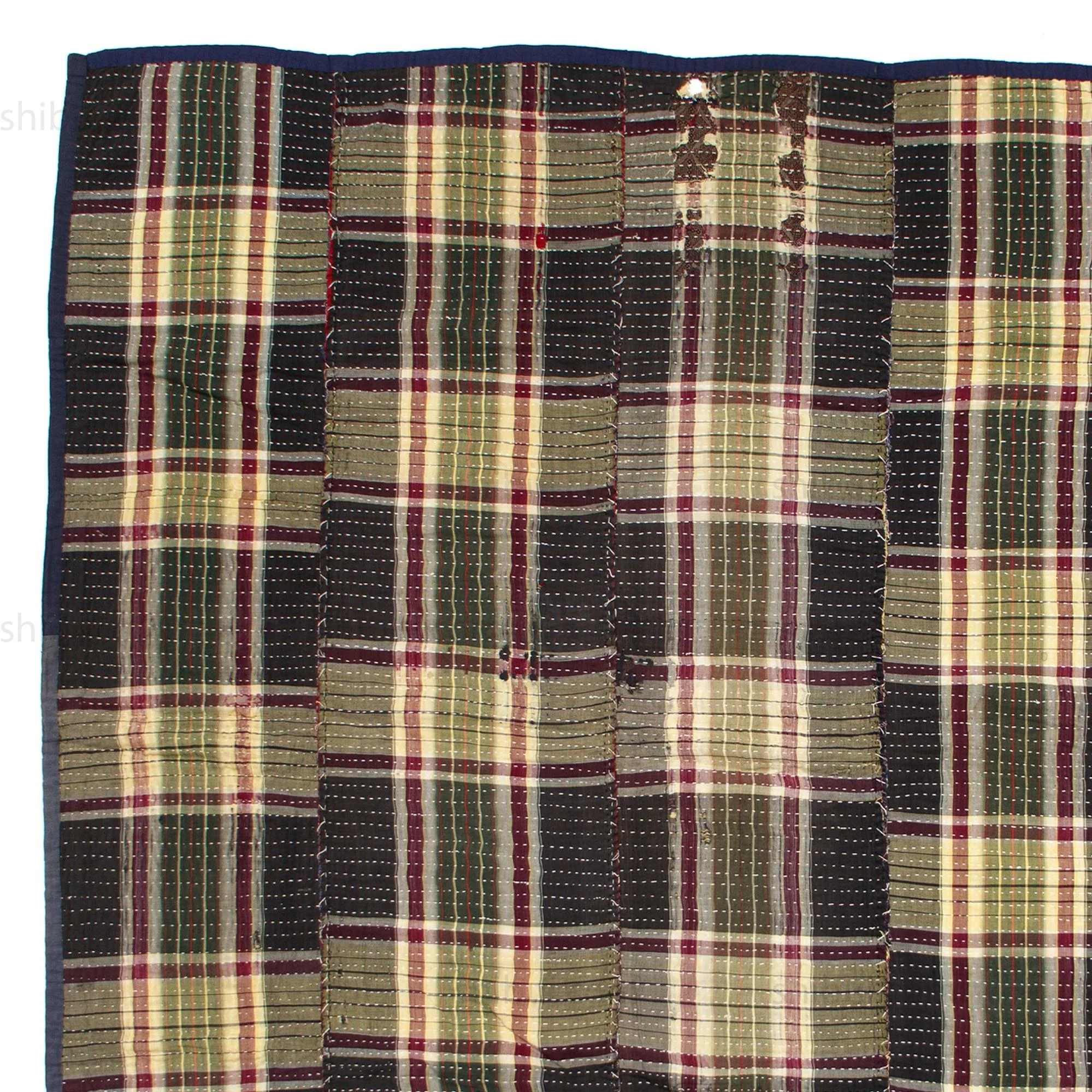 Sashiko Japanese Indigo Cotton Blanket - Image 6