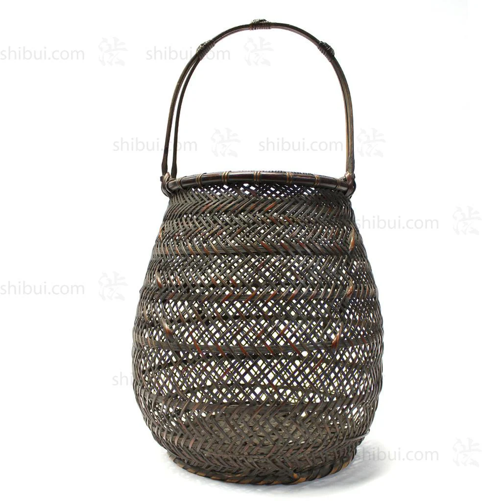Hanakago - Finely Woven flower Arranging Basket Signed "Chikuyosai" - Image 6