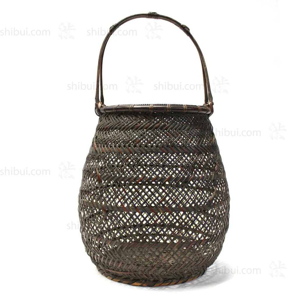 Hanakago - Finely Woven flower Arranging Basket Signed "Chikuyosai" - Image 7