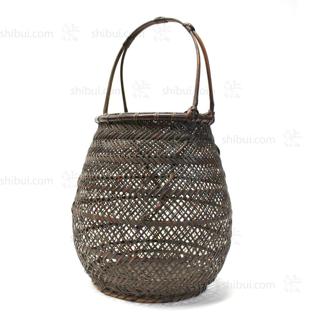 Hanakago - Finely Woven flower Arranging Basket Signed "Chikuyosai" - Image 8