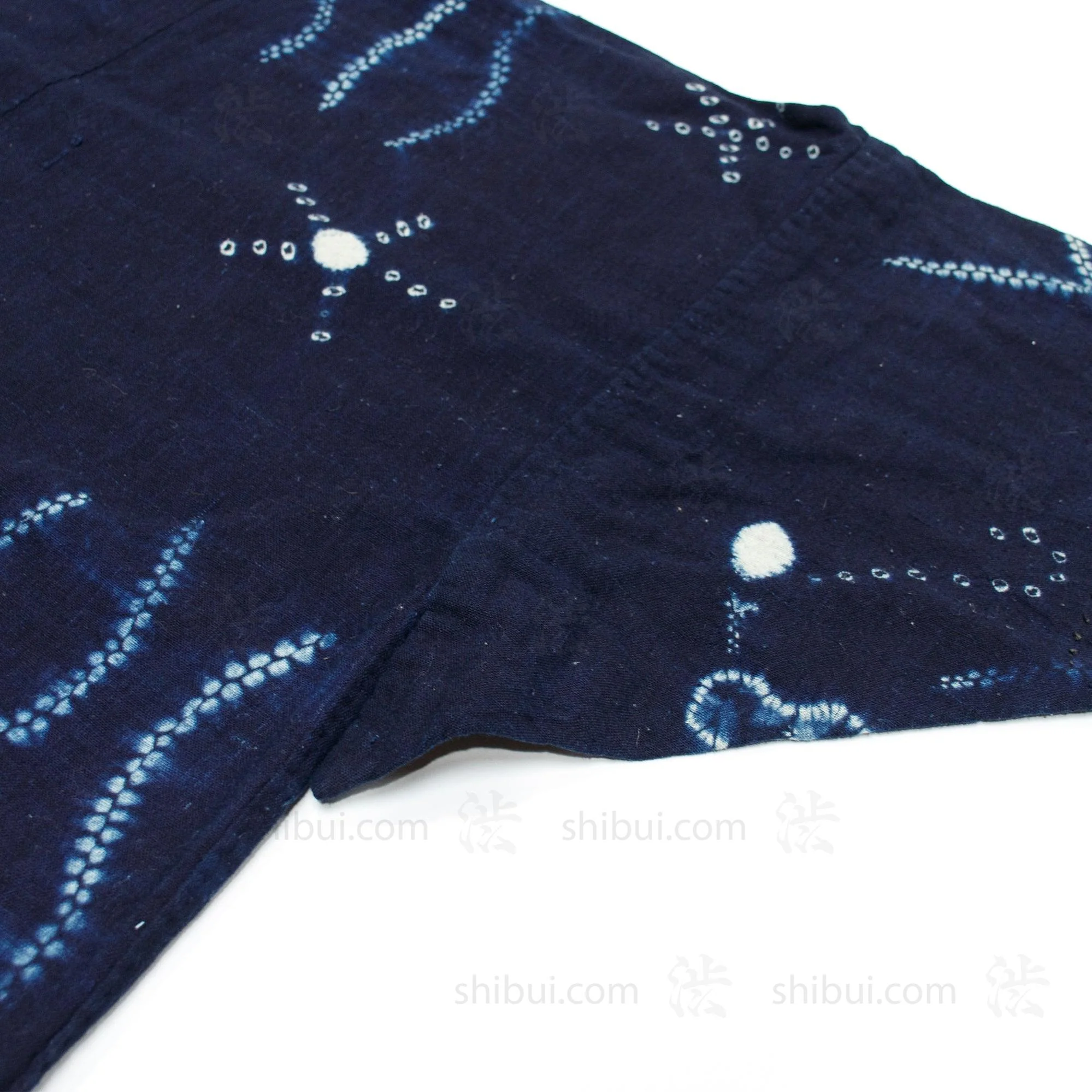 Shibori Farmer's Coat Indigo Dyed Cotton - Image 3