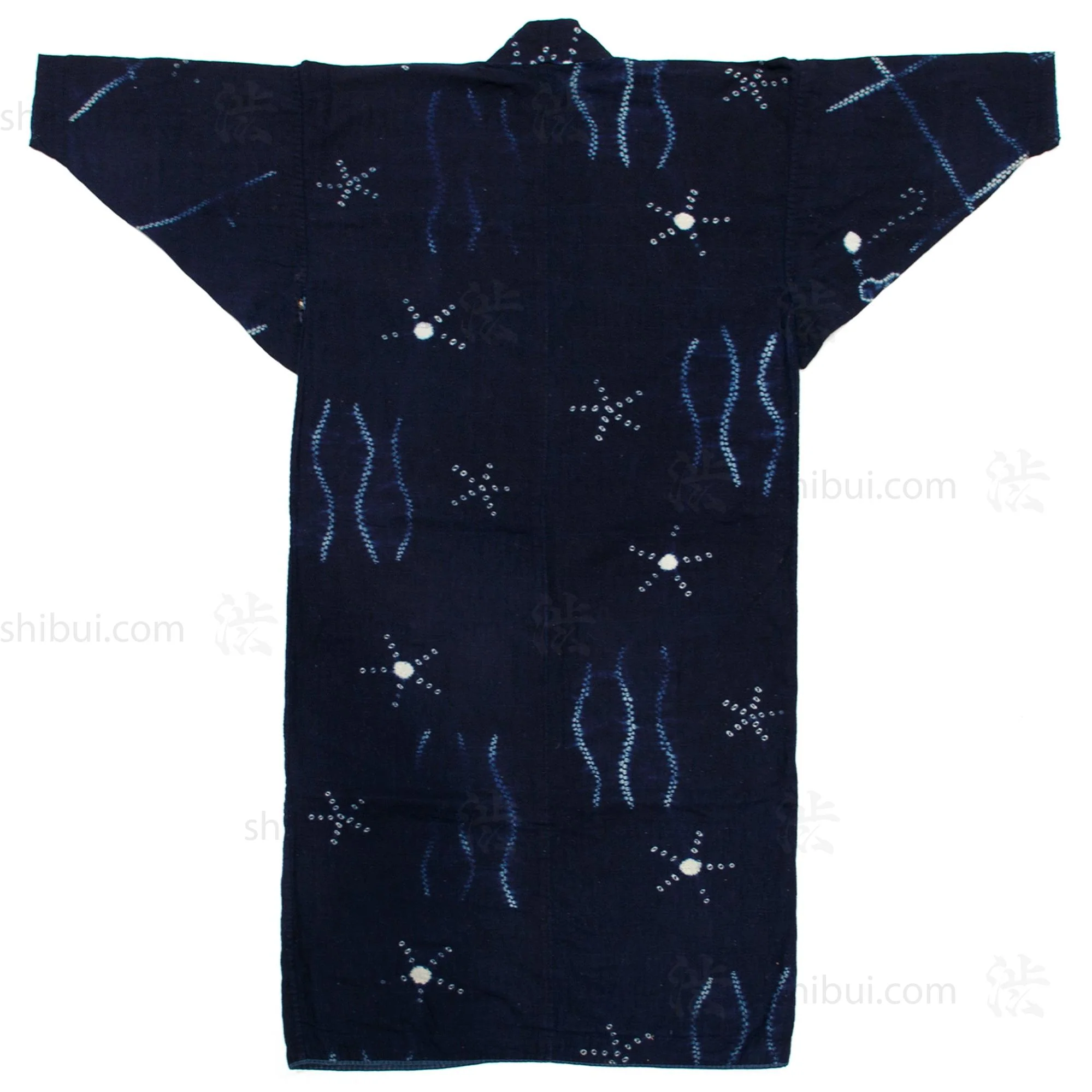 Shibori Farmer's Coat Indigo Dyed Cotton - Image 8