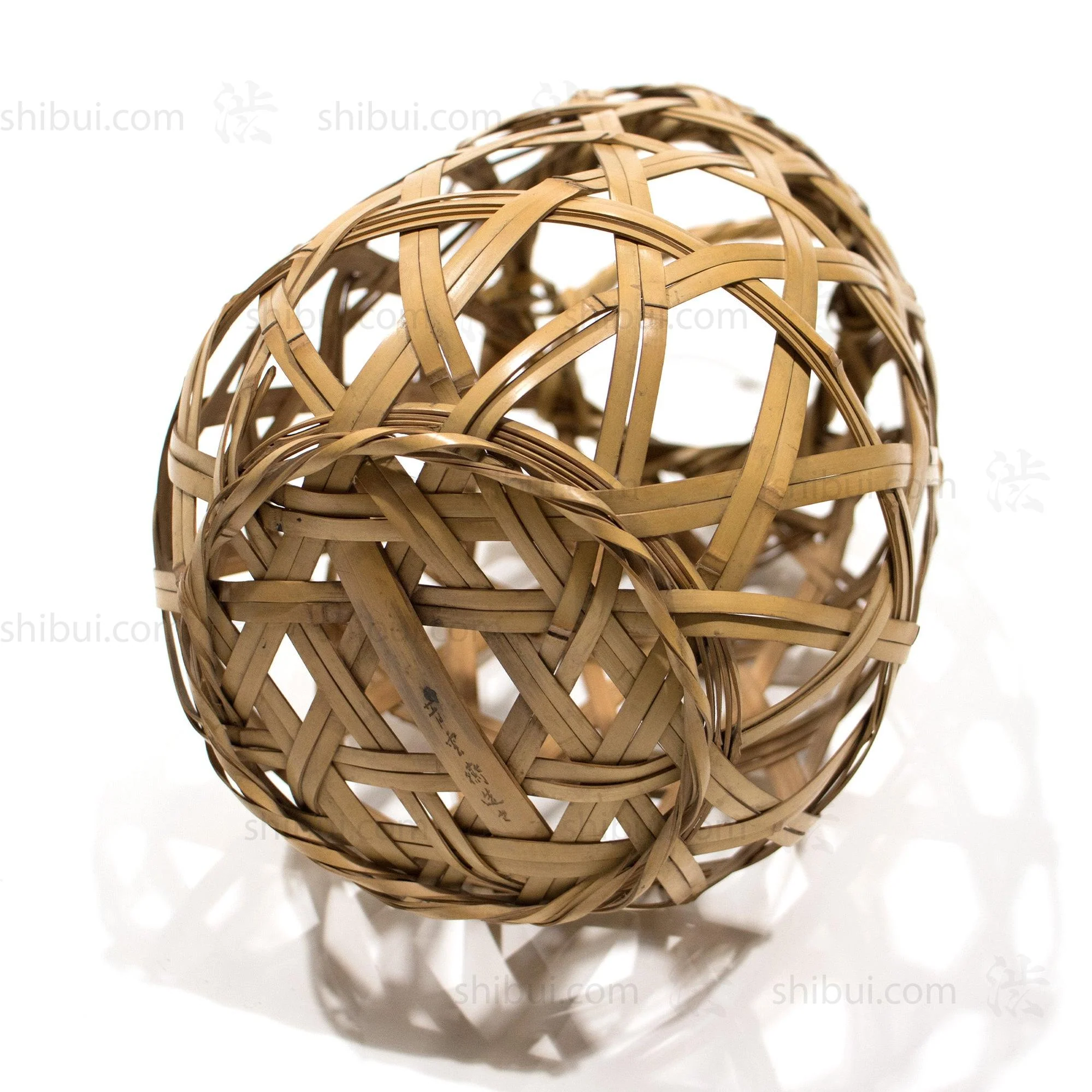 Signed Japanese Ikebana Flower Bamoo Basket - Image 4