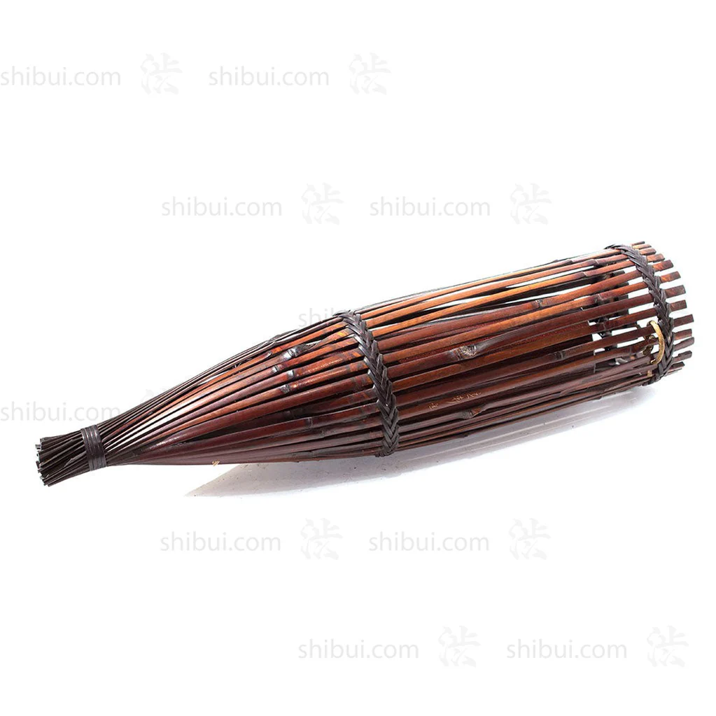 Signed Wall Hanging Japanese Bamboo Ikebana Flower Basket with Box - Image 3