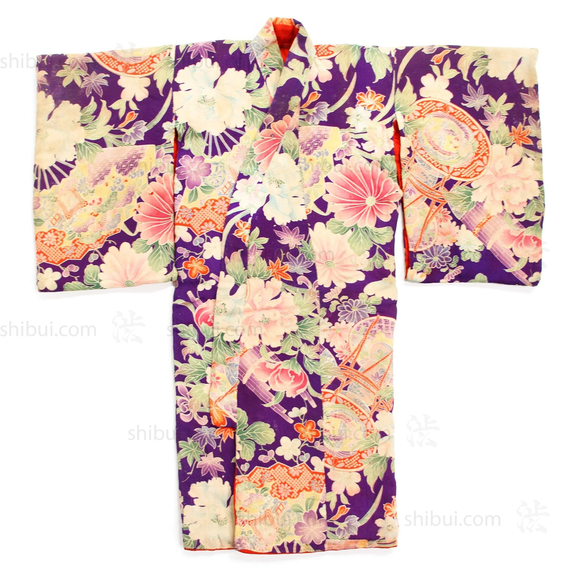 Small Taisho Era Girls Kimono - Image 2