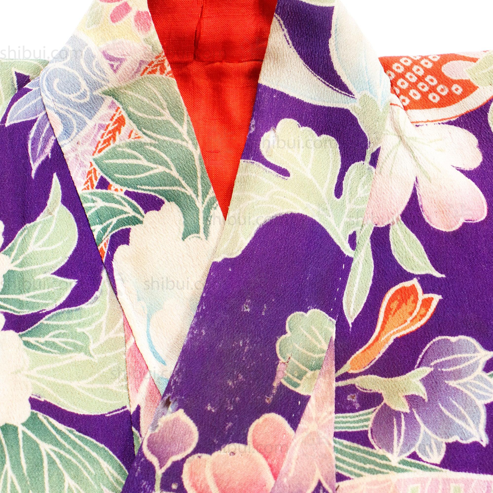 Small Taisho Era Girls Kimono - Image 4