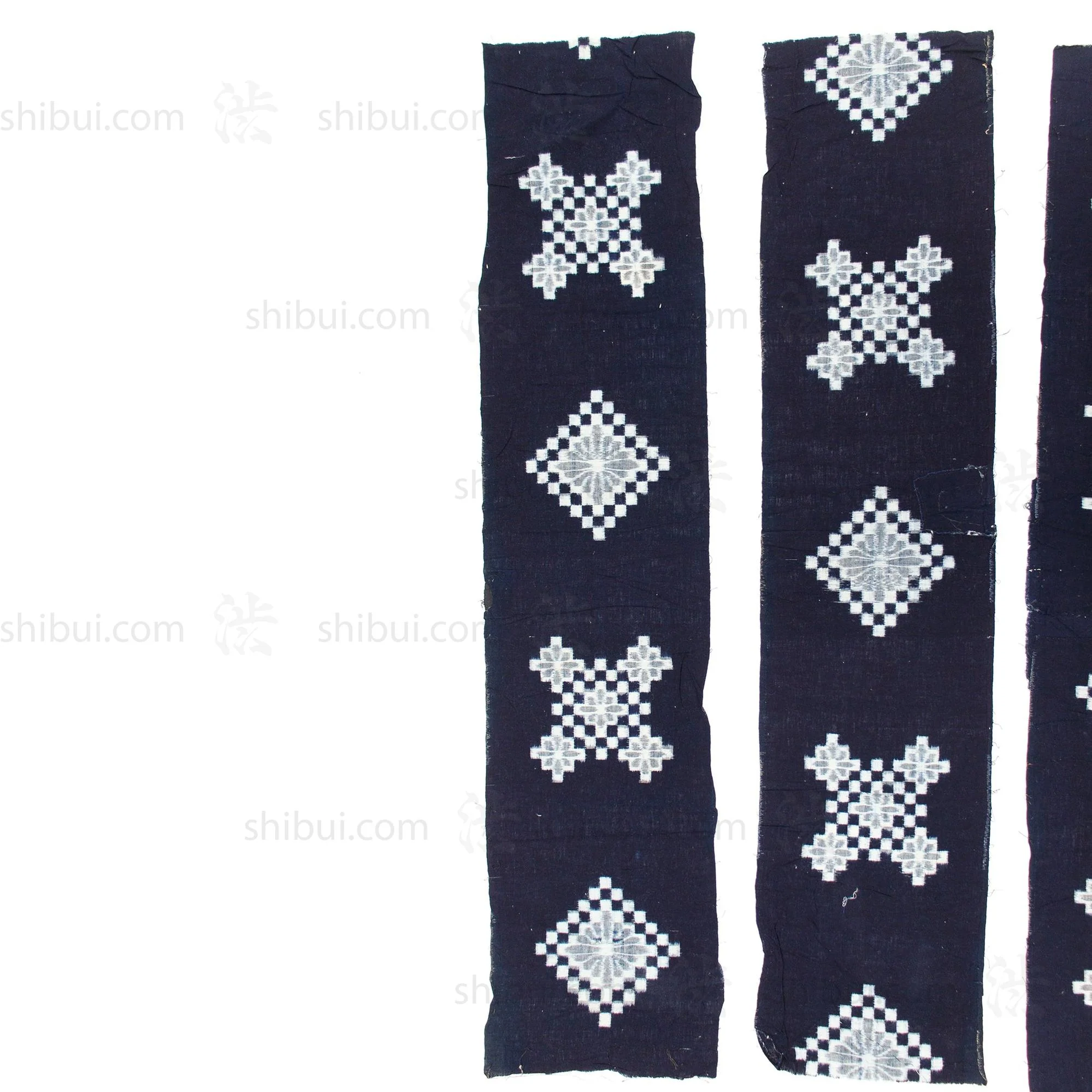 Snowflake Kasuri Textile Fragments | Japanese Indigo Cotton - Image 14