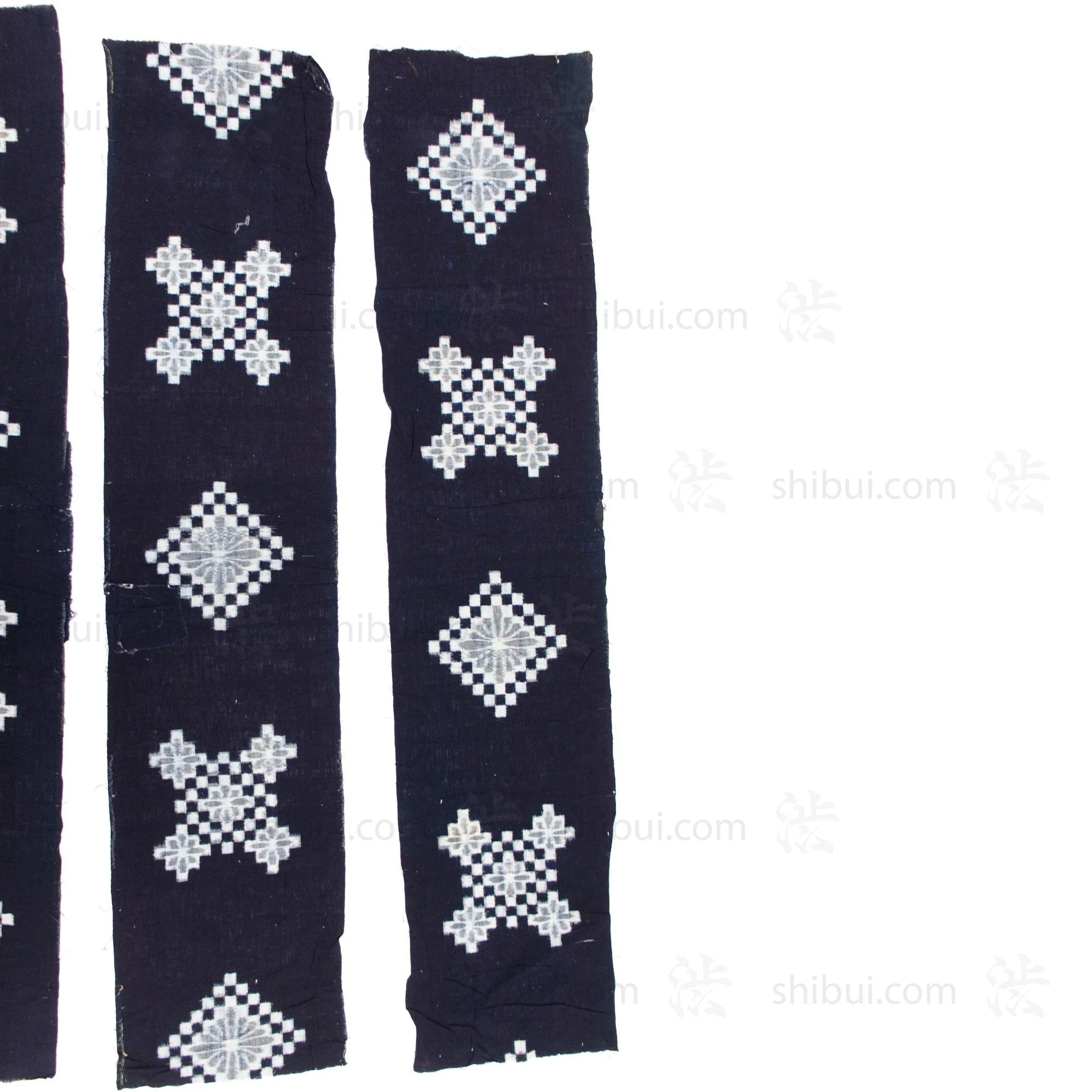 Snowflake Kasuri Textile Fragments | Japanese Indigo Cotton - Image 4