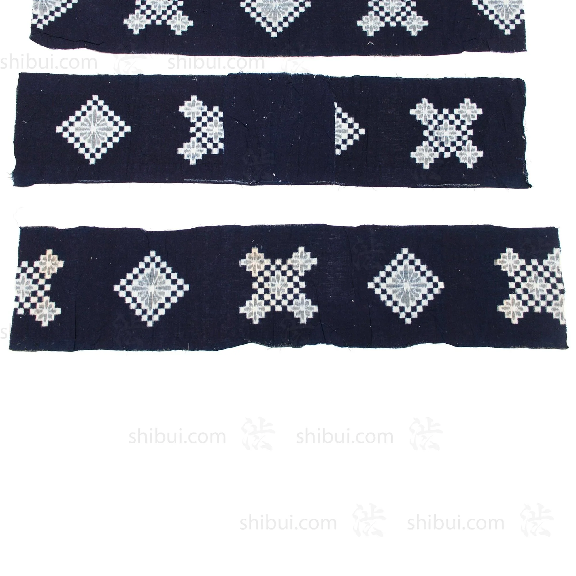 Snowflake Kasuri Textile Fragments | Japanese Indigo Cotton - Image 6