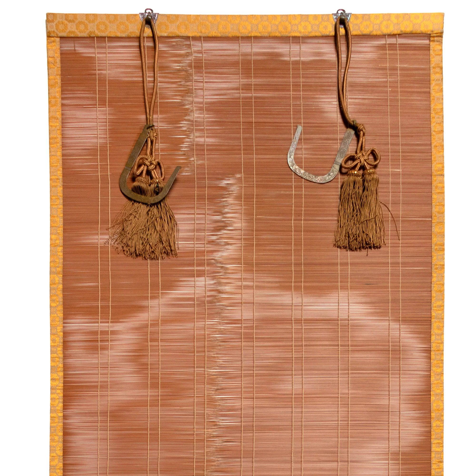 Sudare | Traditional Japanese Bamboo Blind with Brocade Borders. - Image 2