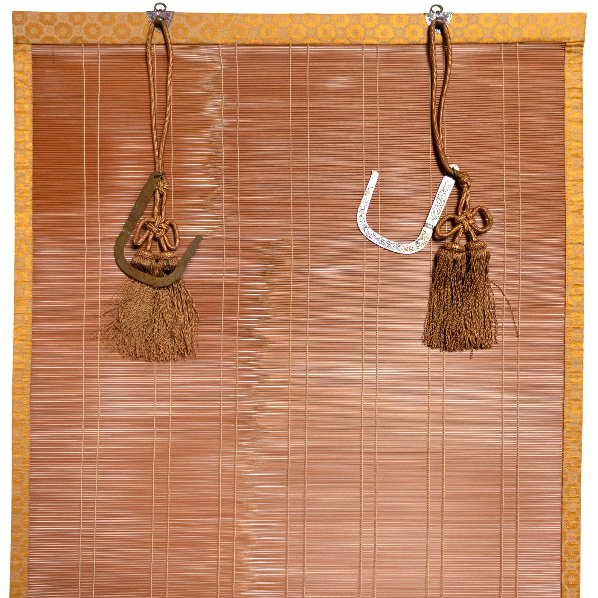 Sudare | Traditional Japanese Bamboo Blind with Brocade Borders. - Image 3
