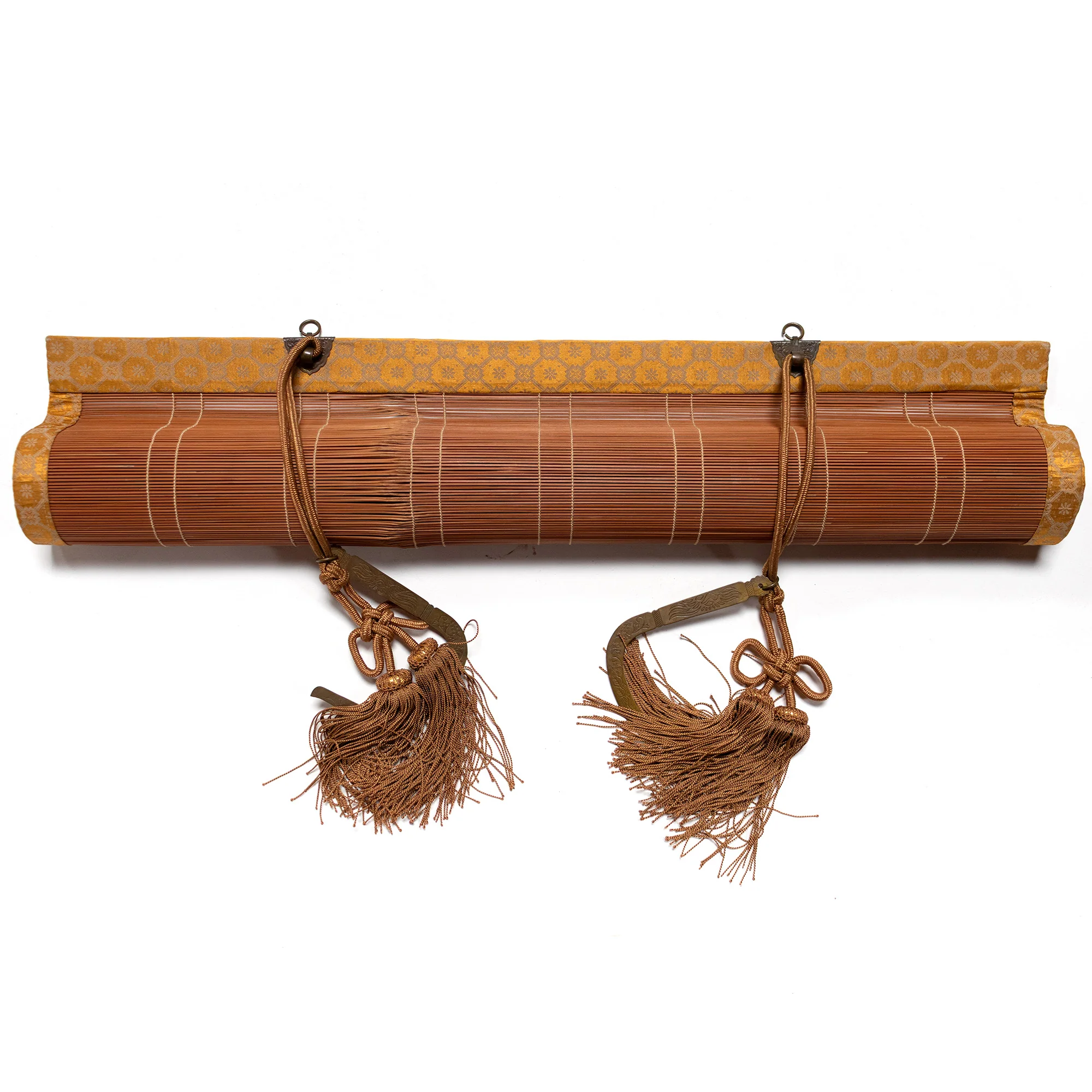 Sudare | Traditional Japanese Bamboo Blind with Brocade Borders. - Image 4