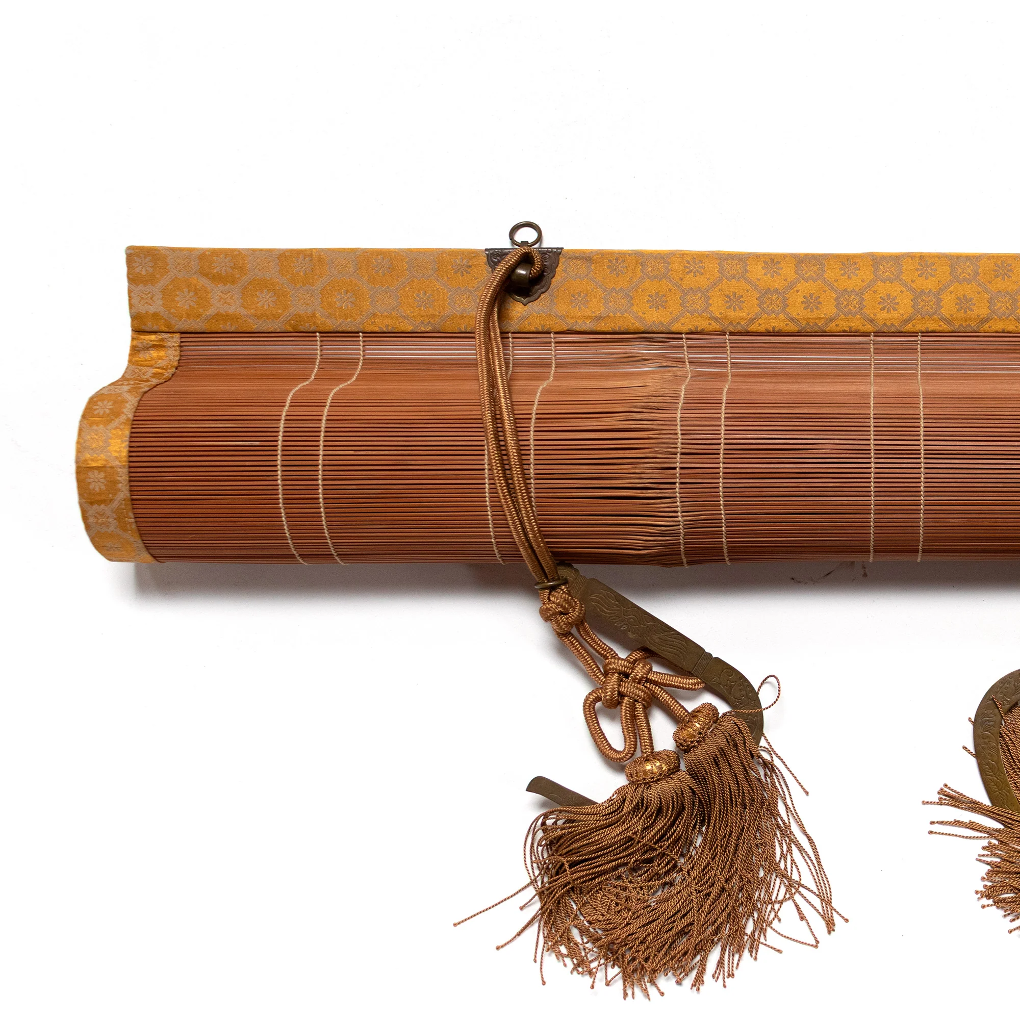 Sudare | Traditional Japanese Bamboo Blind with Brocade Borders. - Image 5