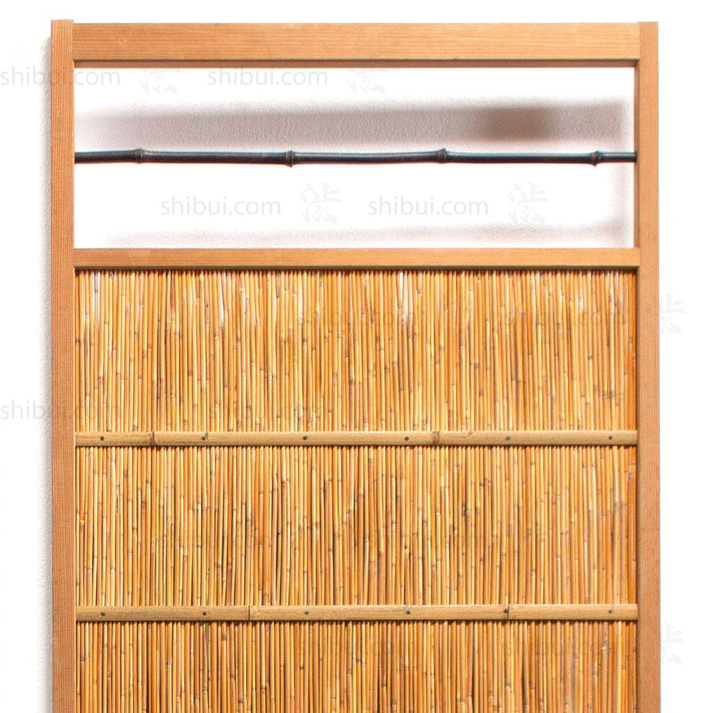 Sugi Yoshido Doors (Sold Individually) | Japanese Cedar and Bamboo Wooden Doors for Summer | Architectural Decor - Image 2