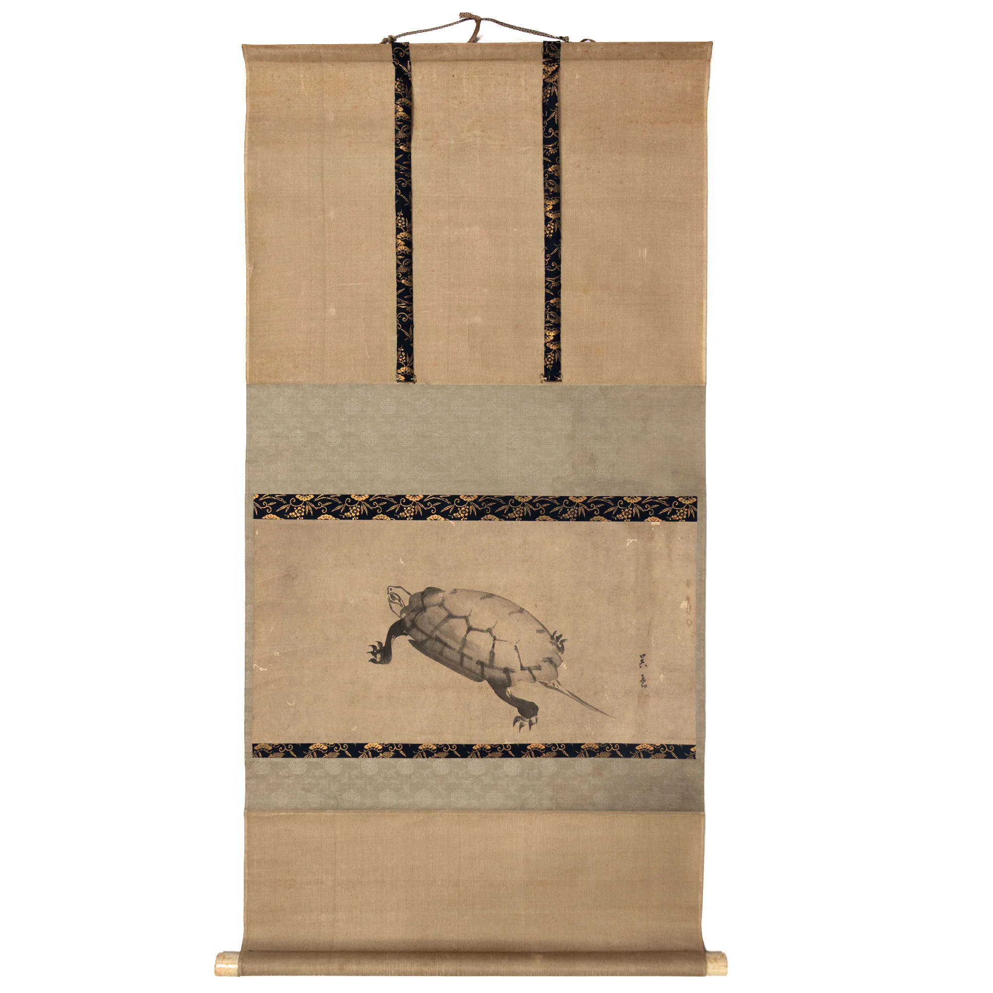 Sumi-e Turtle Scroll