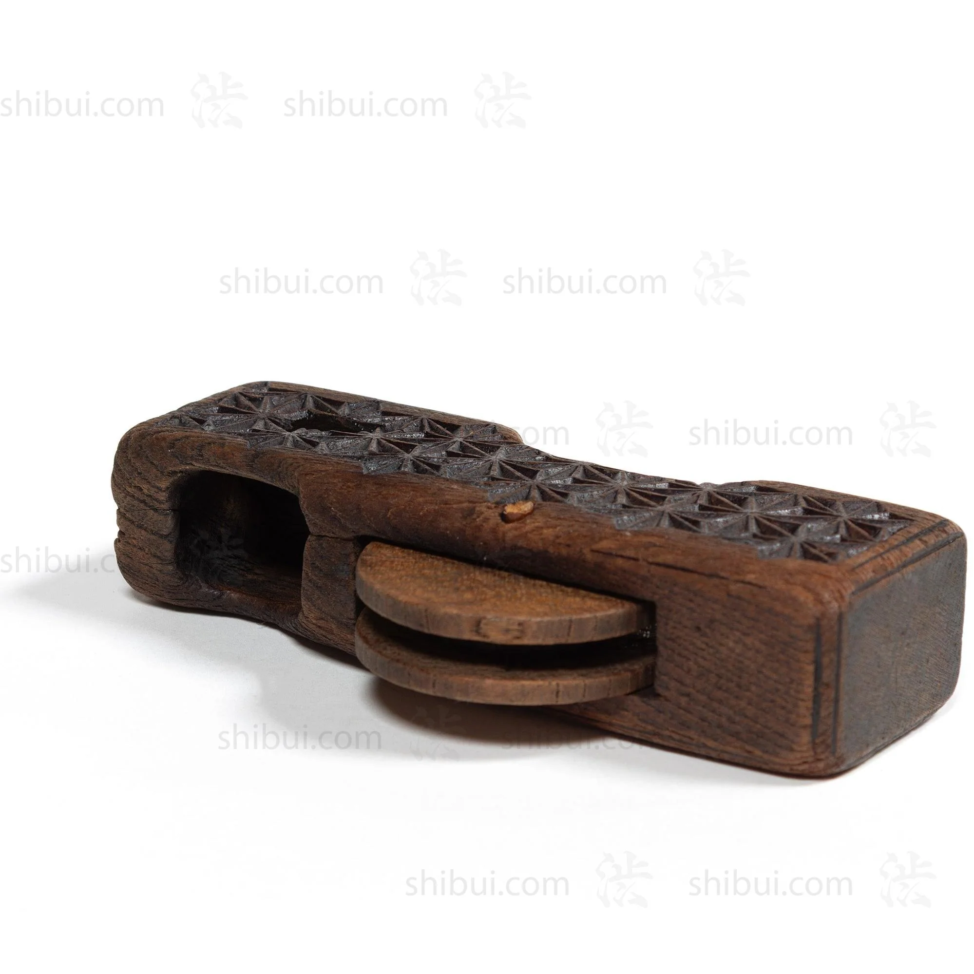 Sumitsubo  Carpenters Ink Line With Asanoha Carved Design - Image 4