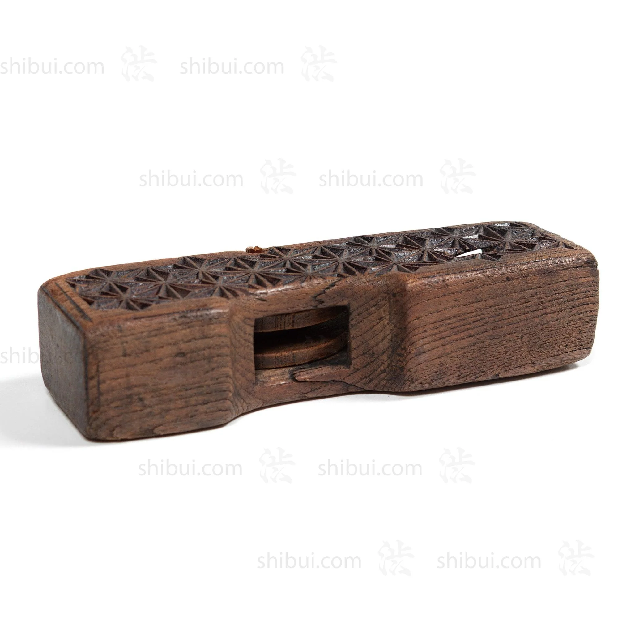 Sumitsubo  Carpenters Ink Line With Asanoha Carved Design - Image 5