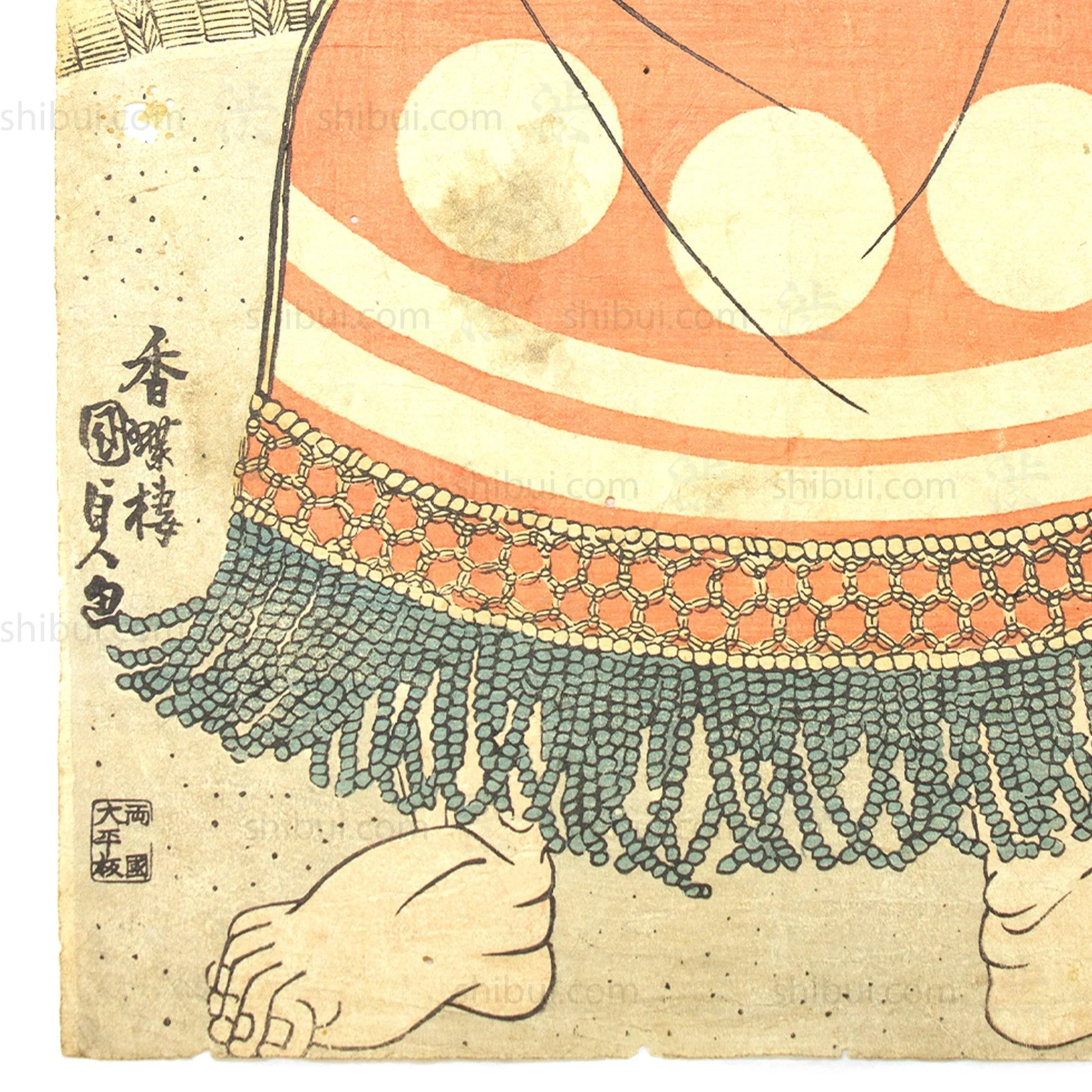 Sumo Wrestler Print | Antique Japanese Wood Block Print - Image 3