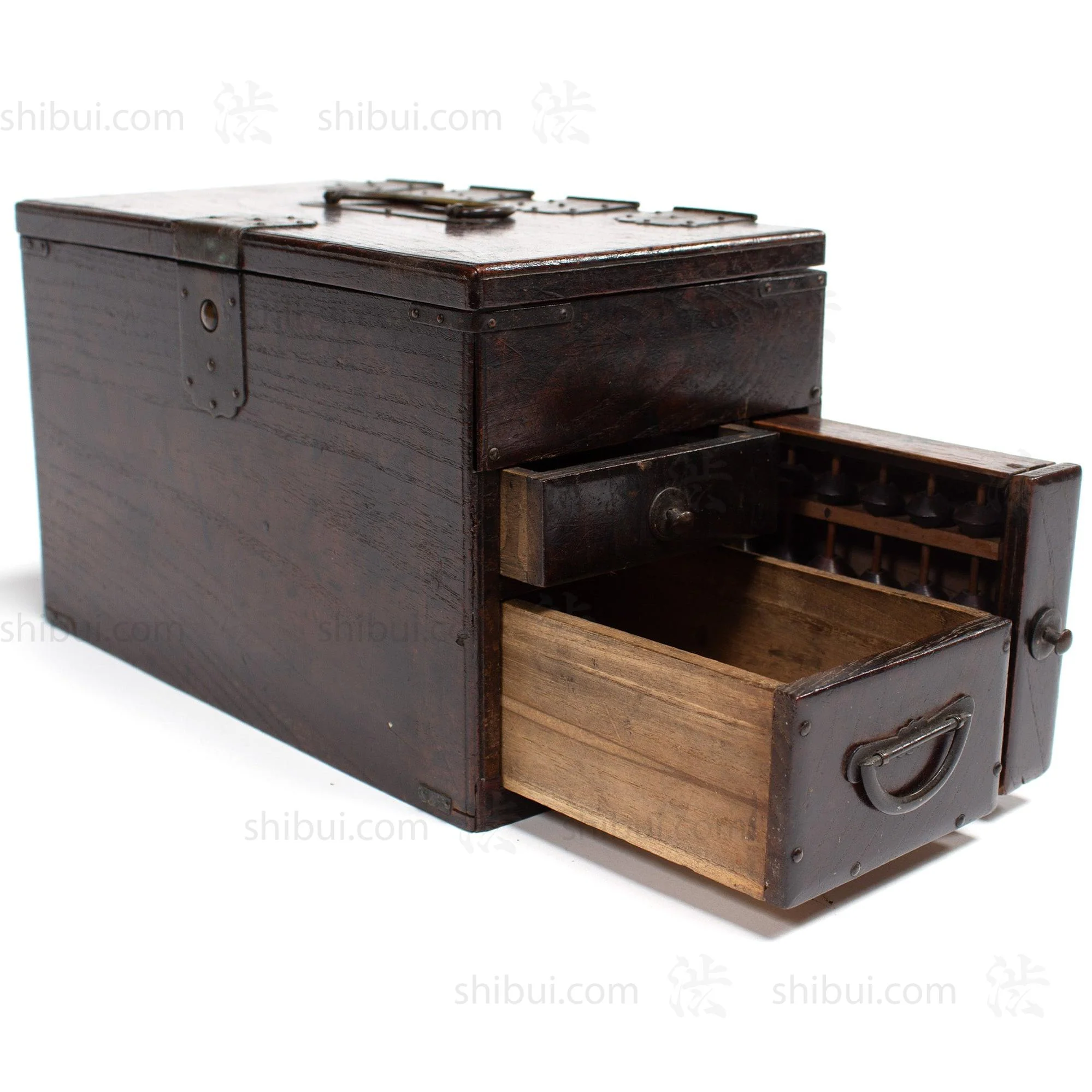 Suzuri Bako with Soroban | Japanese Writing Box & Abacus - Image 3