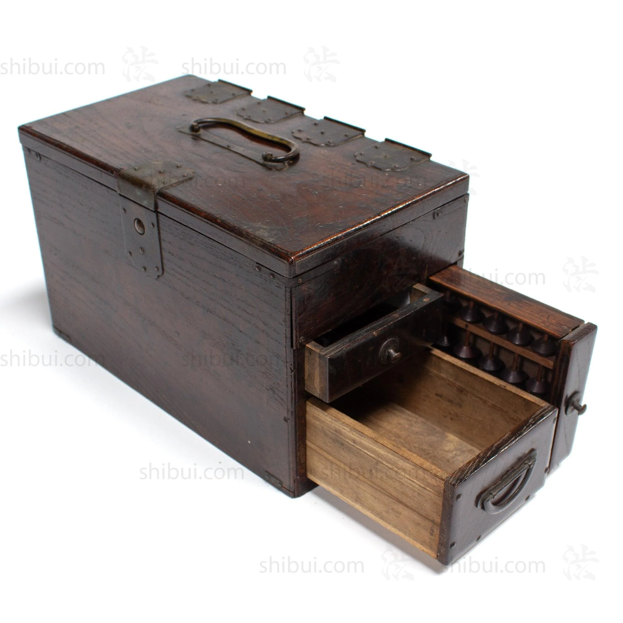 Suzuri Bako with Soroban | Japanese Writing Box & Abacus - Image 4