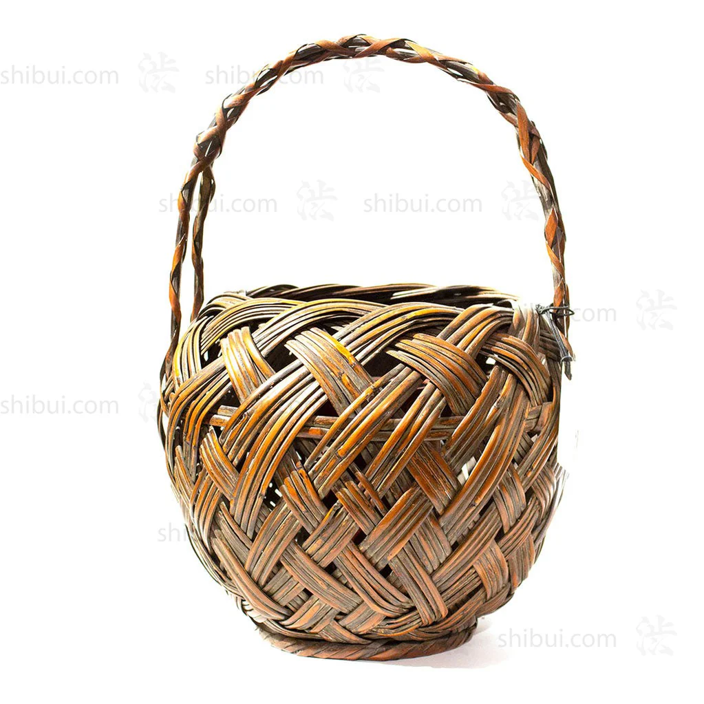 Taisho Era Japanese Antique Bamboo Ikebana Flower Basket - Image 3