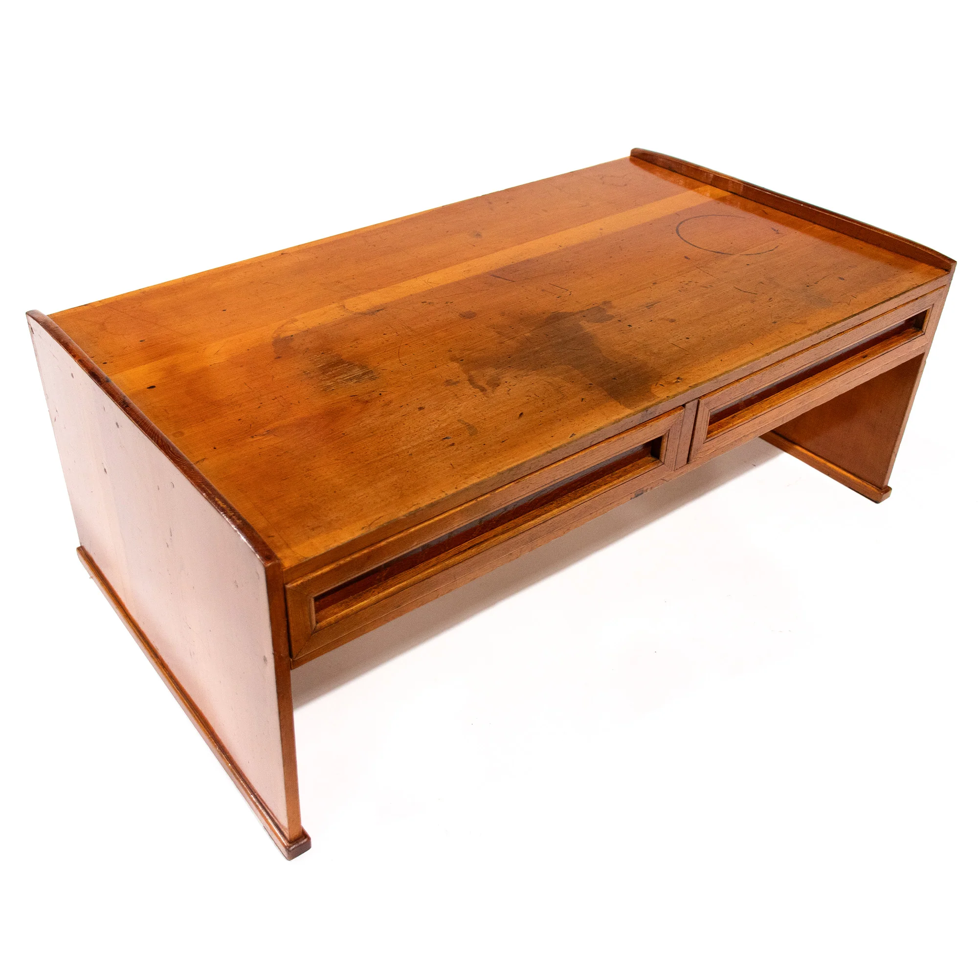 Takayama Keyaki Wood Low Desk  - Early 20th Century Writing Table - Image 5