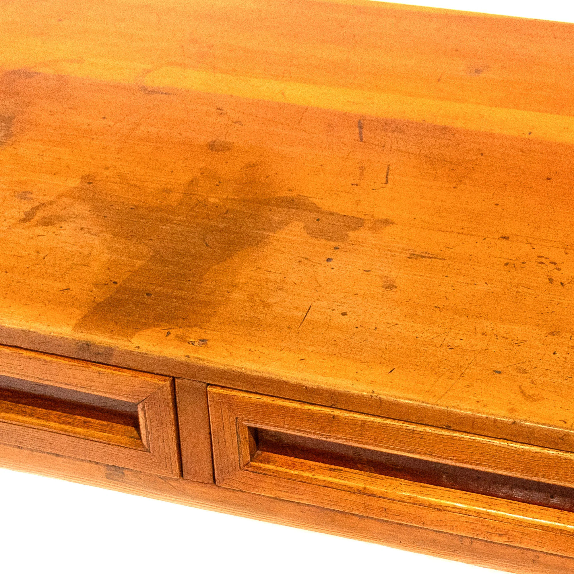 Takayama Keyaki Wood Low Desk  - Early 20th Century Writing Table - Image 6