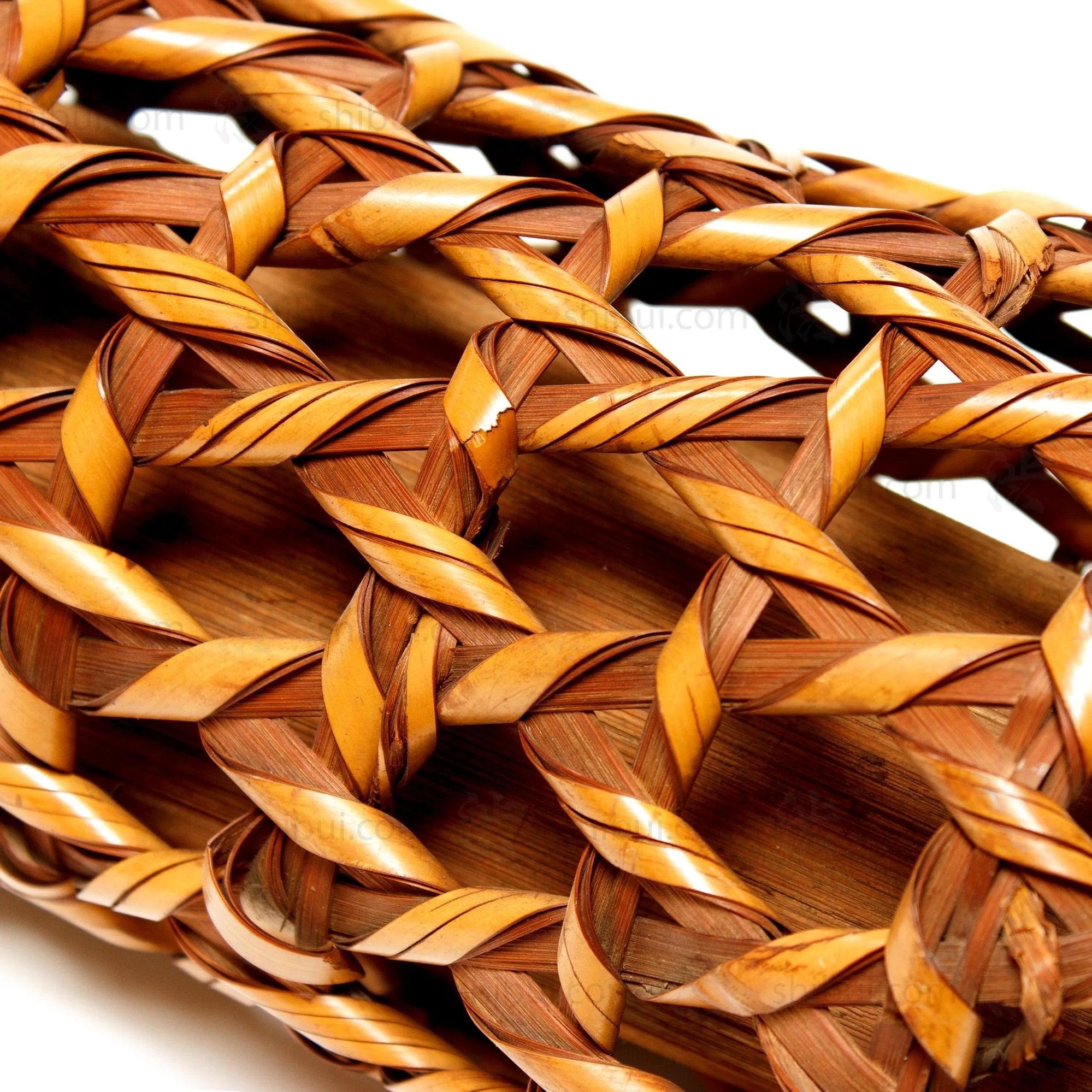 Tall Hanakago Japanese Twisted Weave Bamboo Ikebana Flower Basket - Image 3