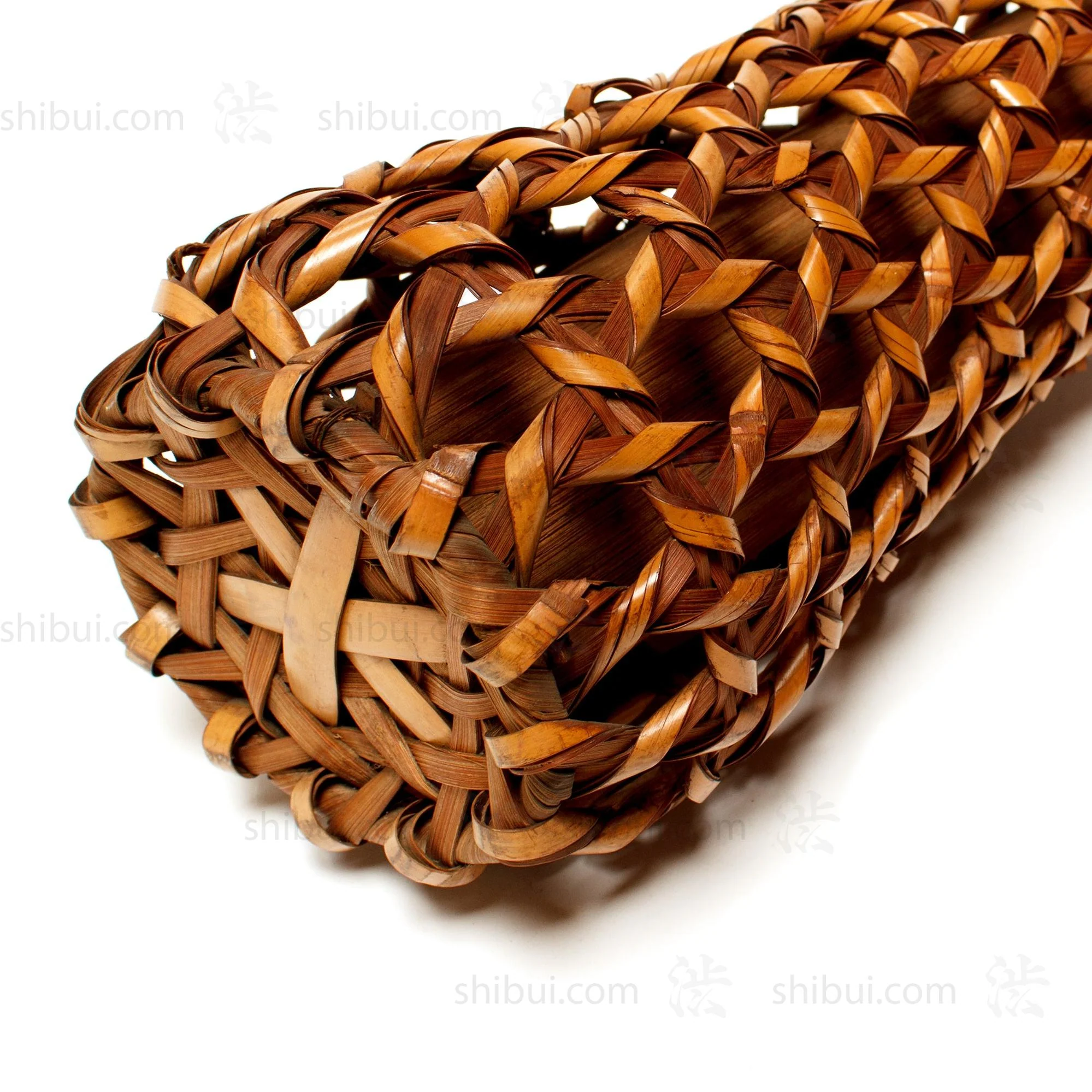 Tall Hanakago Japanese Twisted Weave Bamboo Ikebana Flower Basket - Image 6