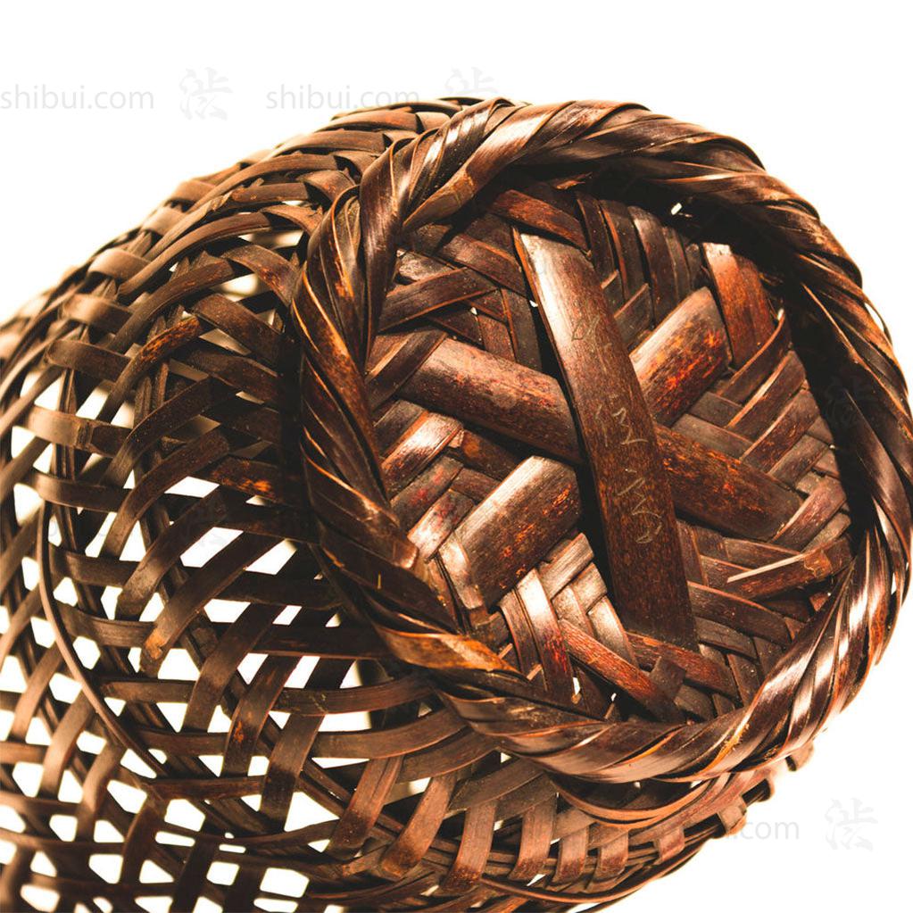 Tall Japanese Antique Bamboo Ikebana Flower Basket - Image 7