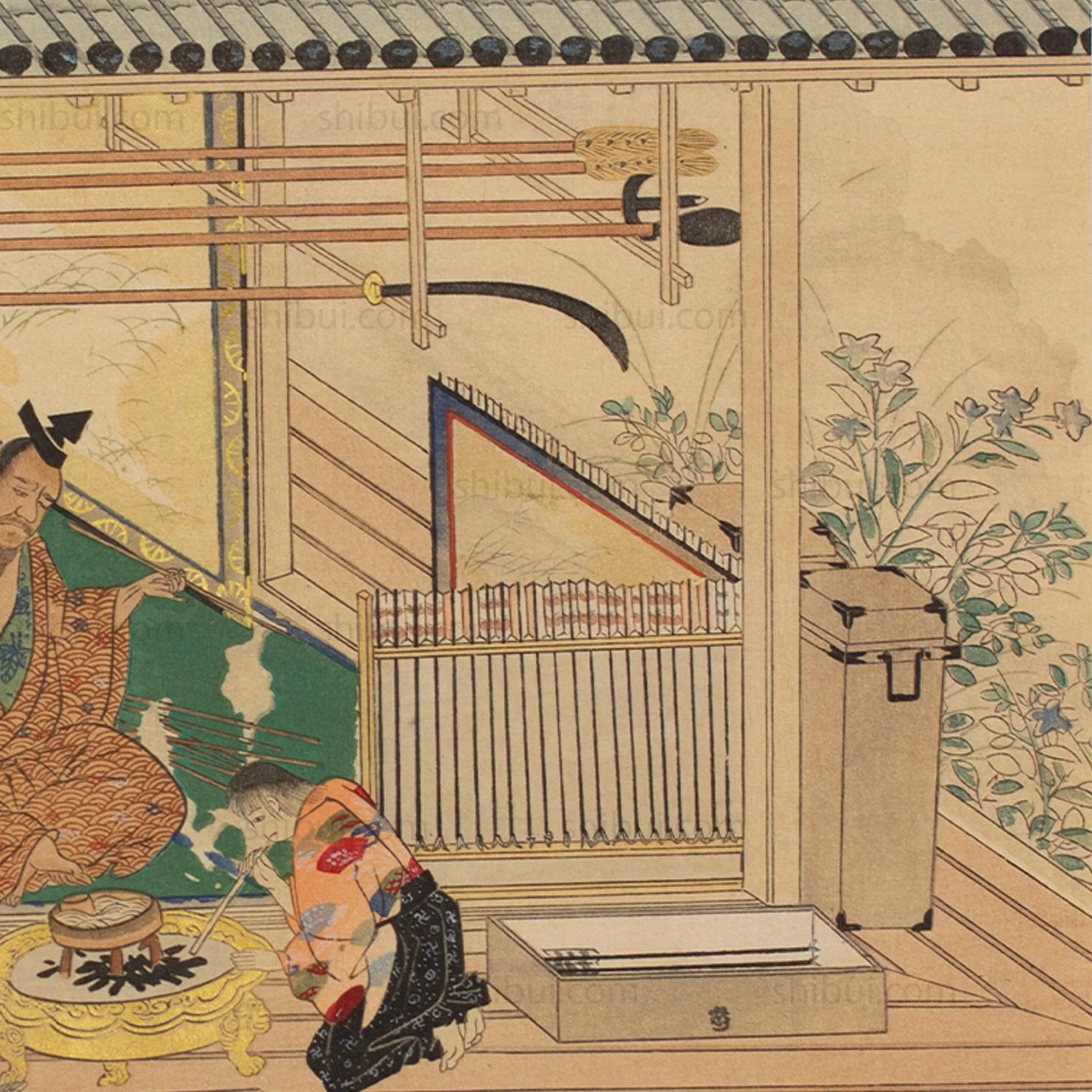 The Craftsmen's Life - Fletchers | Antique Japanese Wood Block Print - Image 3