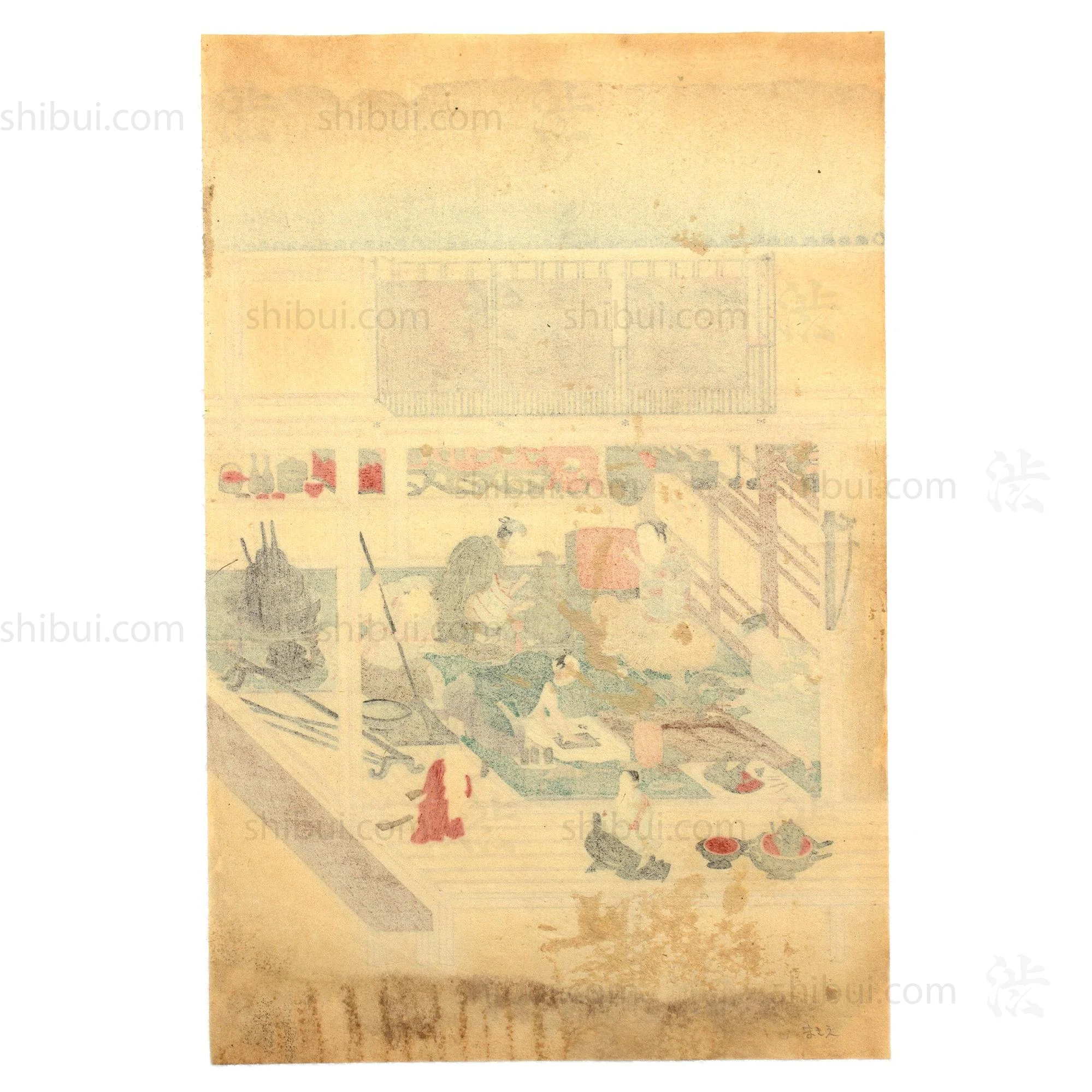 The Craftsmen's Life - Lacquerware Maker | Antique Japanese Wood Block Print - Image 5