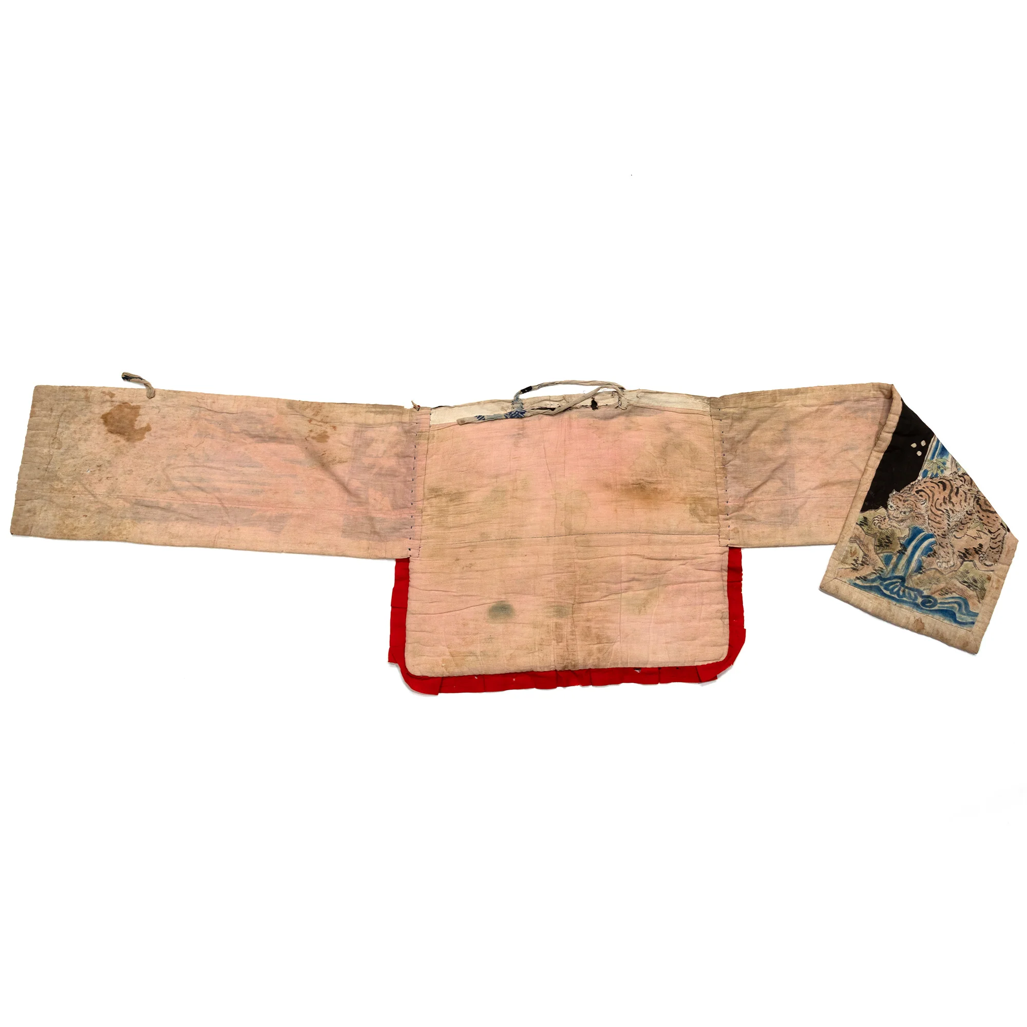 Tiger and Waterfall Umagake - Horse Banner - Japanese Indigo Tsutsugaki - Image 7
