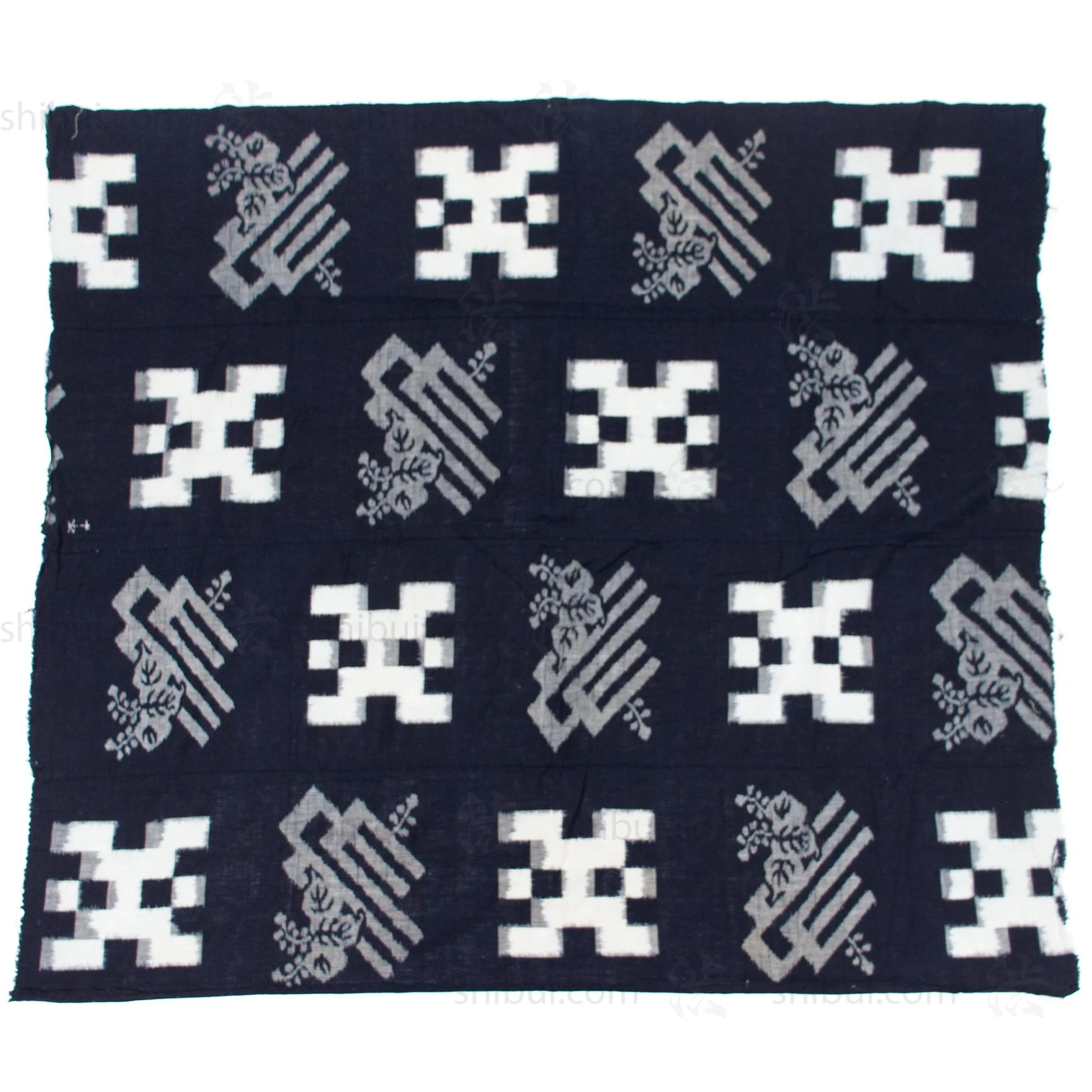 Kiri Leaf Kasuri Sheet | Japanese Indigo Cotton - Image 5