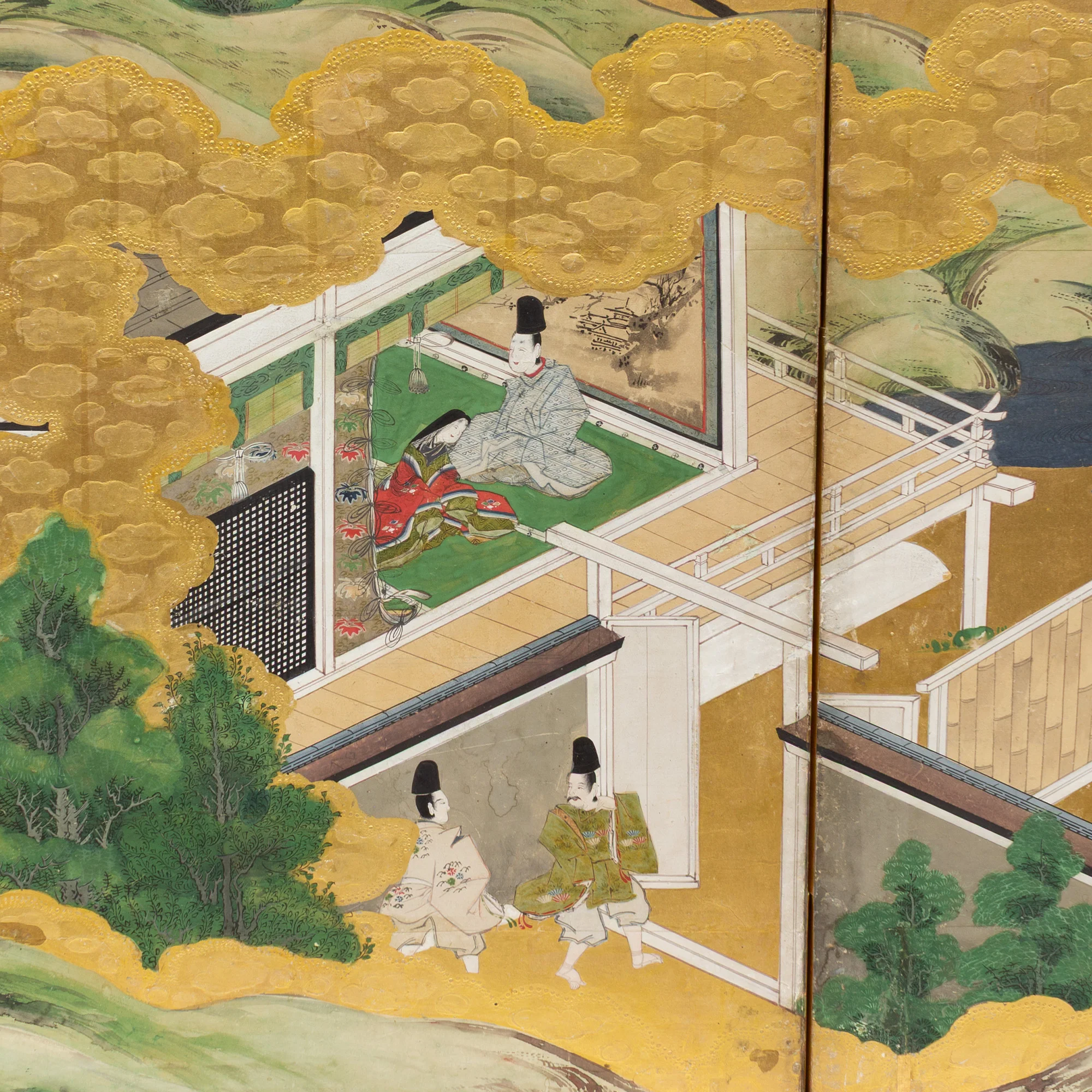Tosa school Tale of Genji Screen - Image 10
