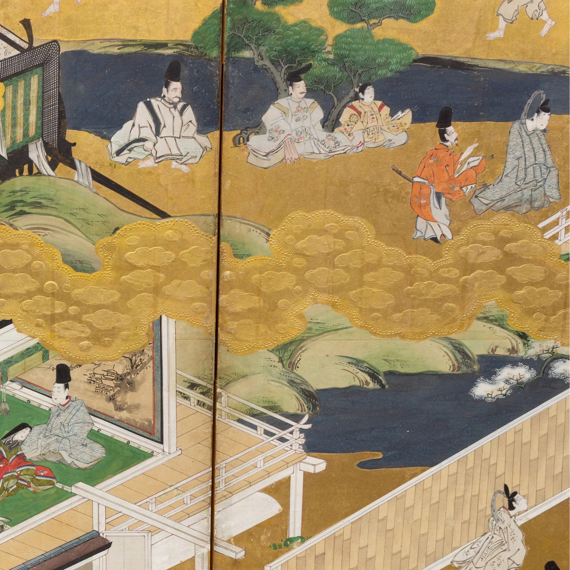 Tosa school Tale of Genji Screen - Image 11