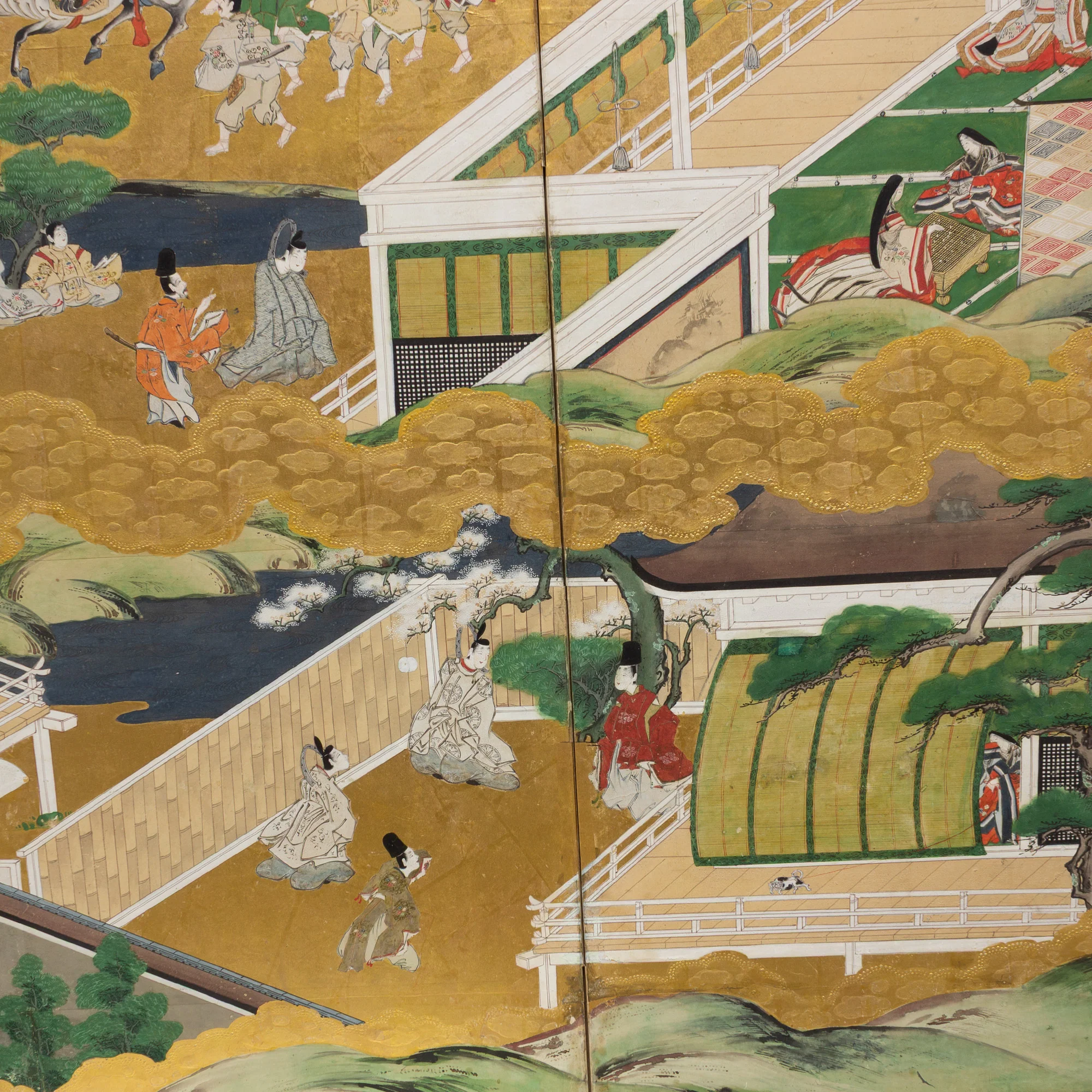 Tosa school Tale of Genji Screen - Image 7