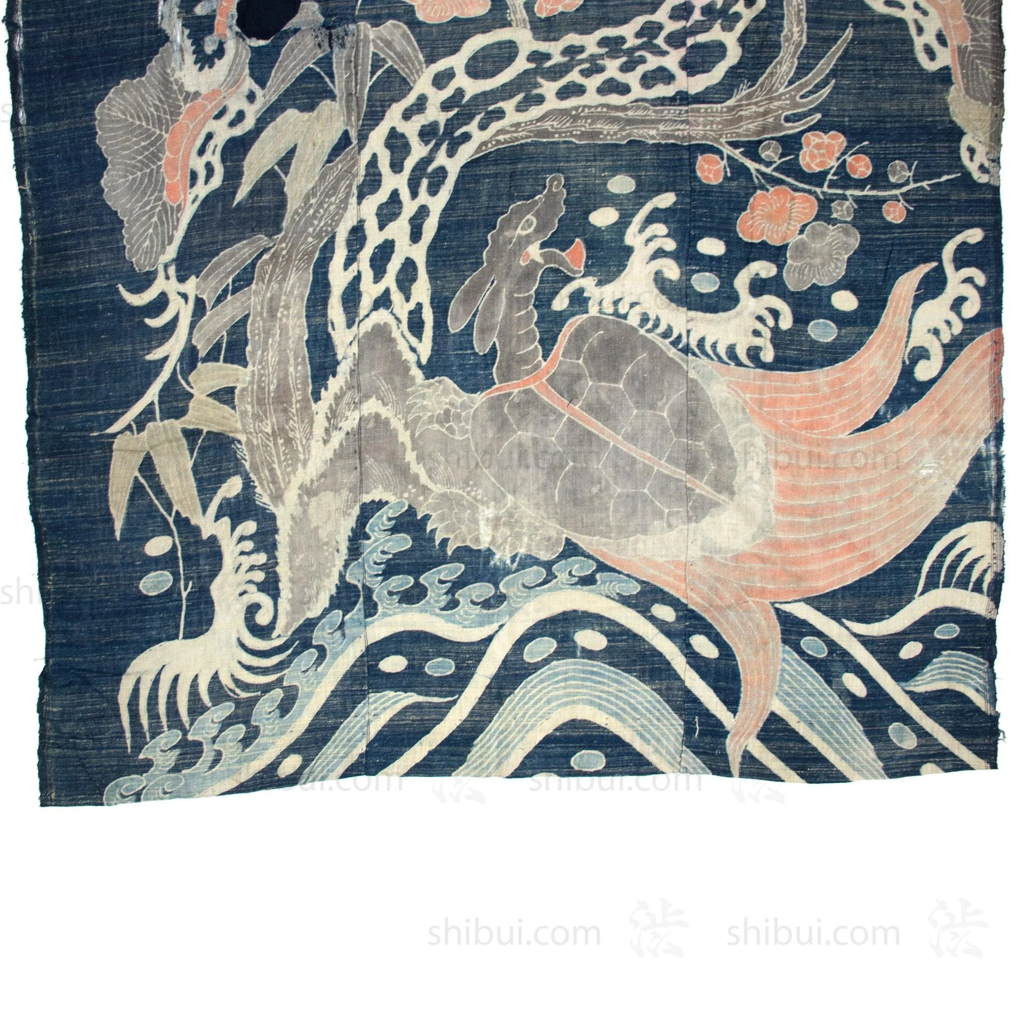 Tsutsugaki Crane and Tortoise Futon Cover - Image 3